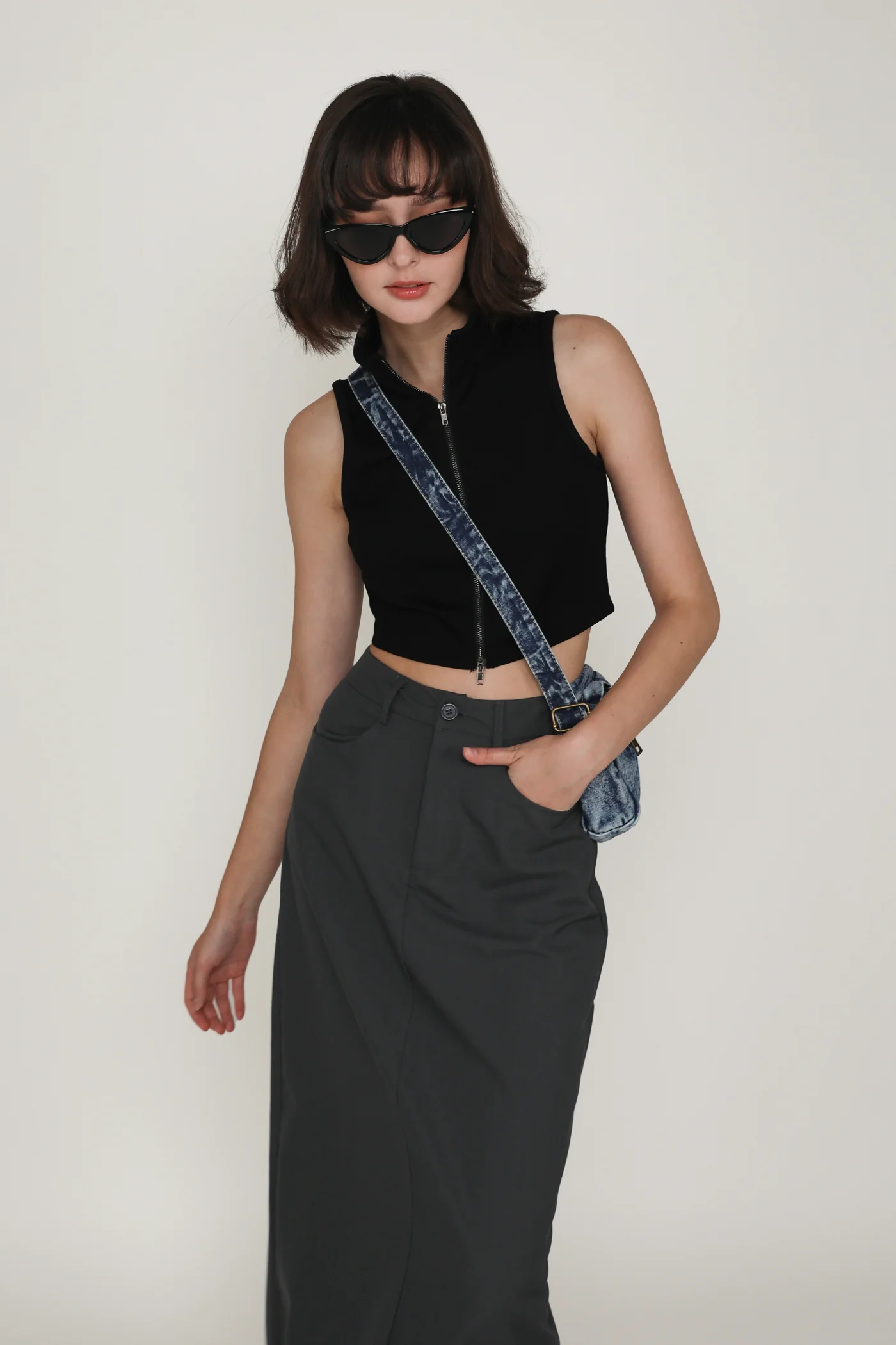 Petite Flyn Tailored Maxi Skirt - Image 9