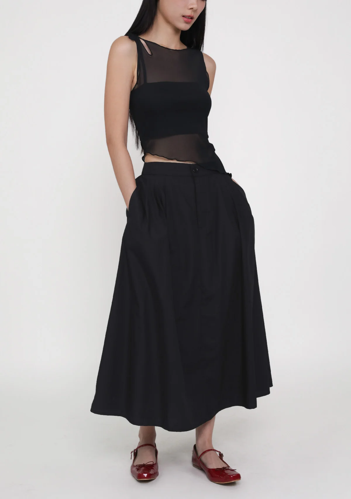 Livvie Pleated Flare Skirt - Image 4