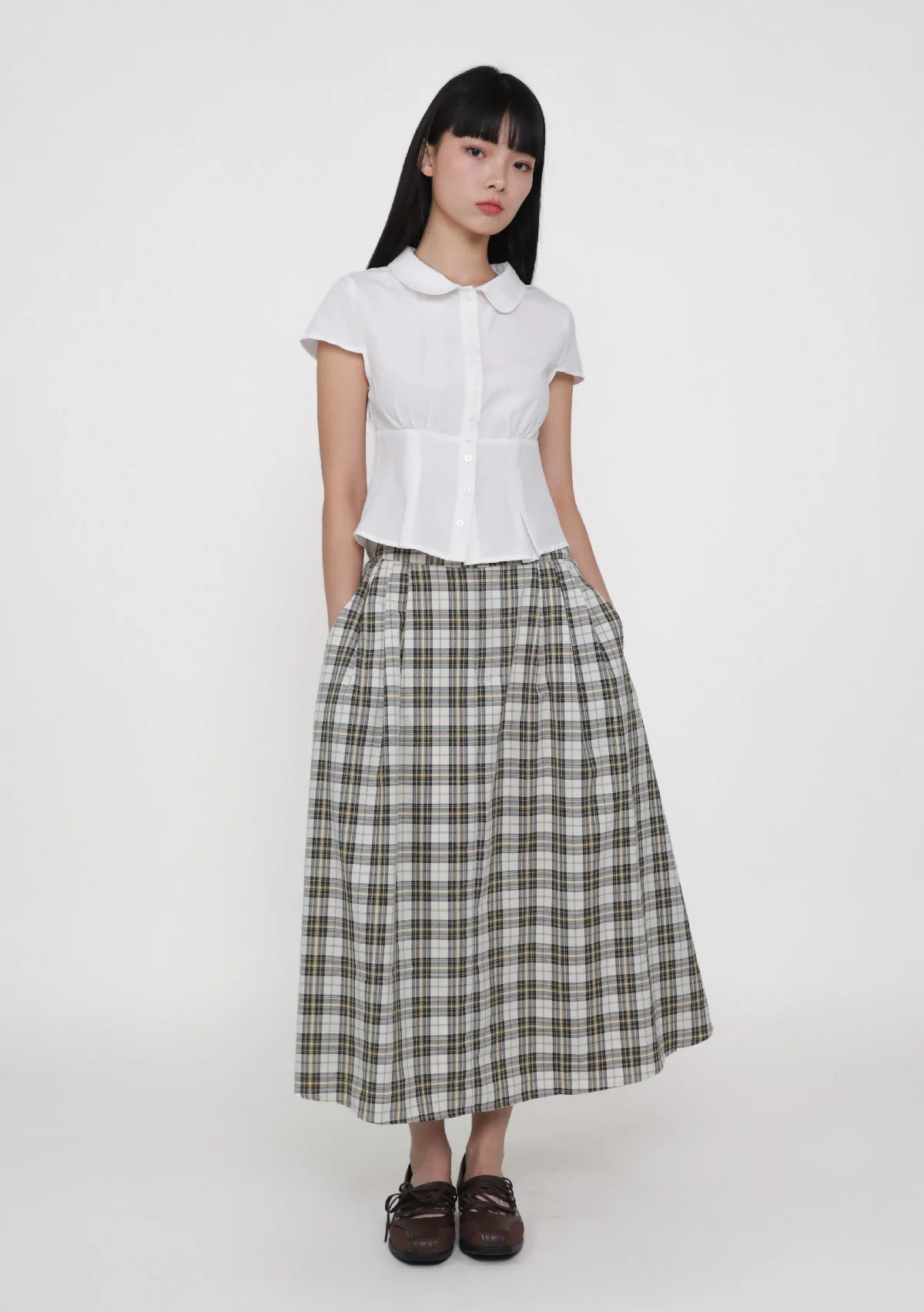 Livvie Pleated Flare Skirt - Image 7
