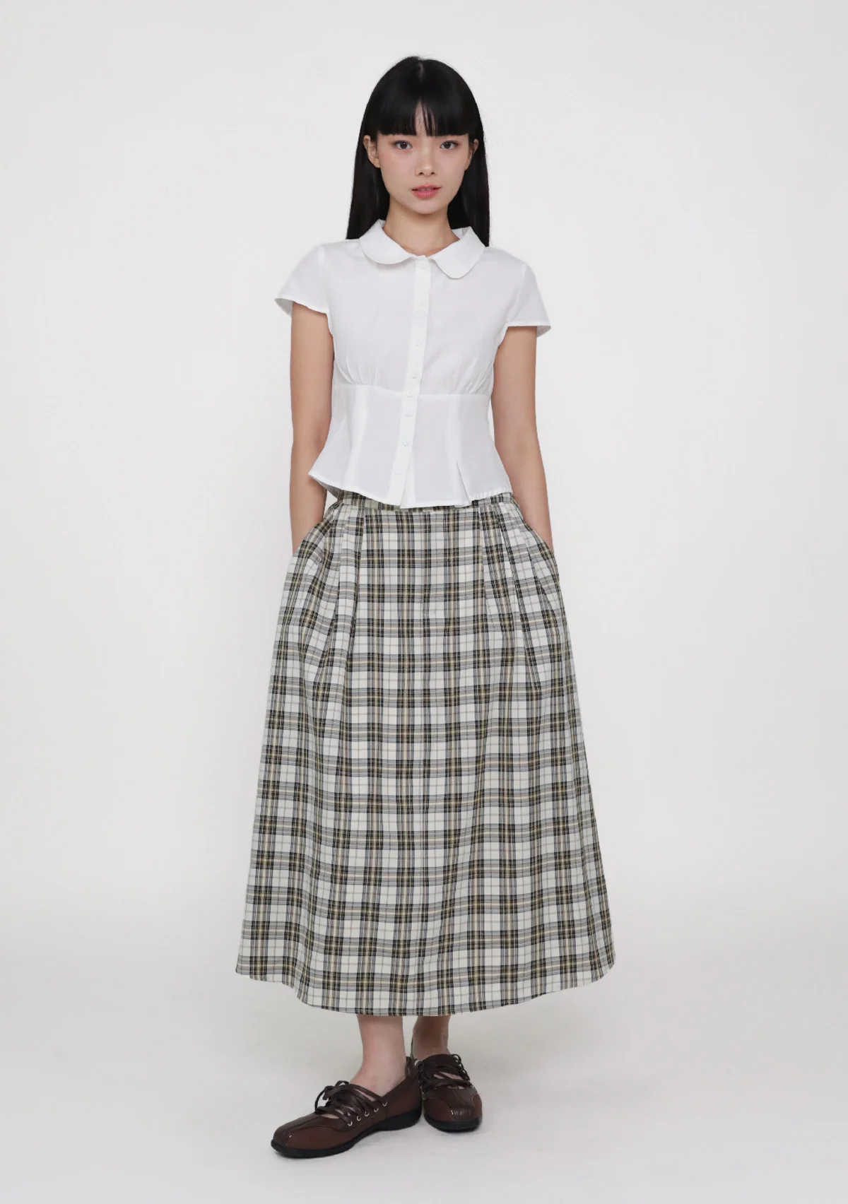 Livvie Pleated Flare Skirt - Image 9
