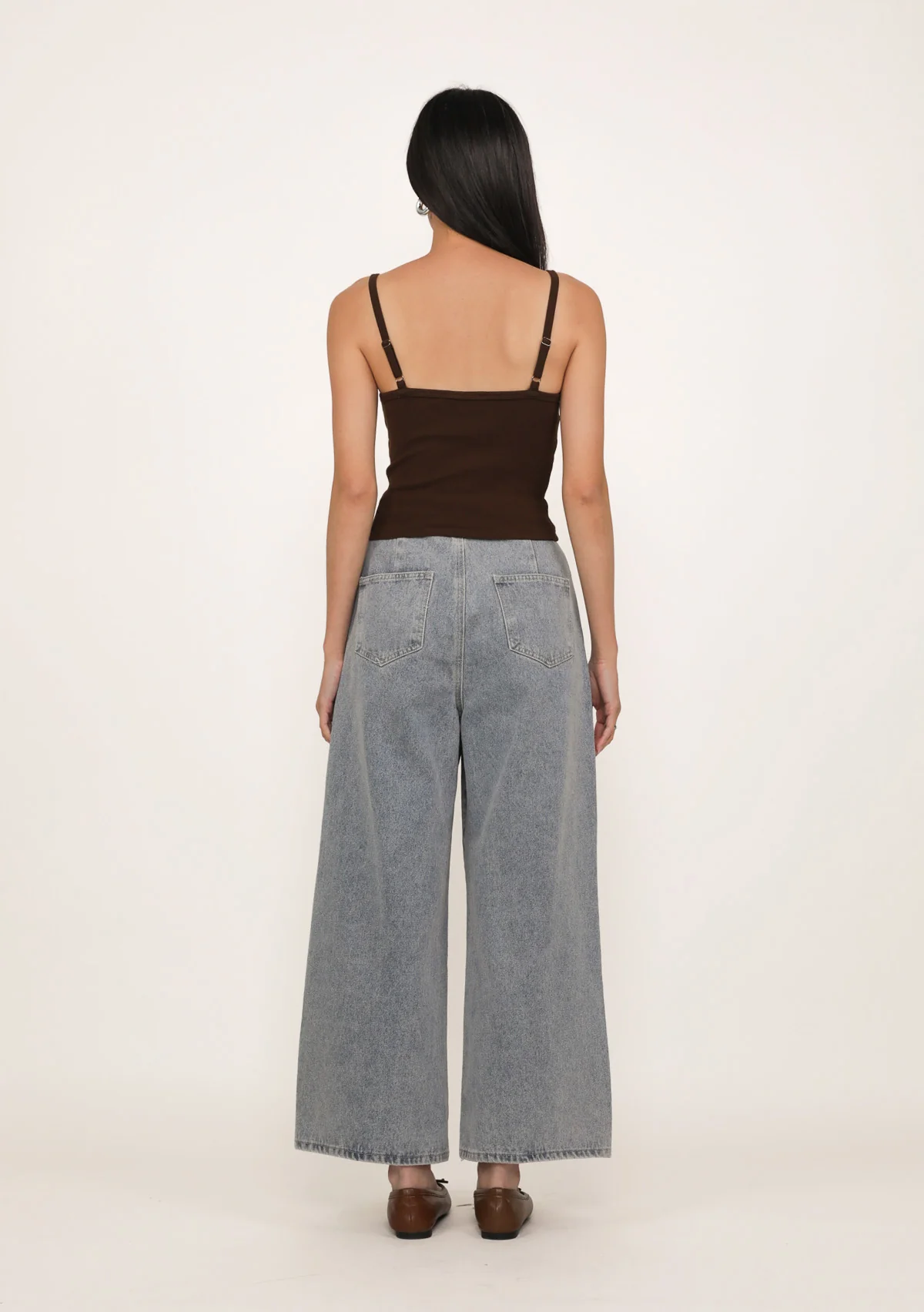 Ryson Pleated Wide Leg Denim Jeans - Image 10