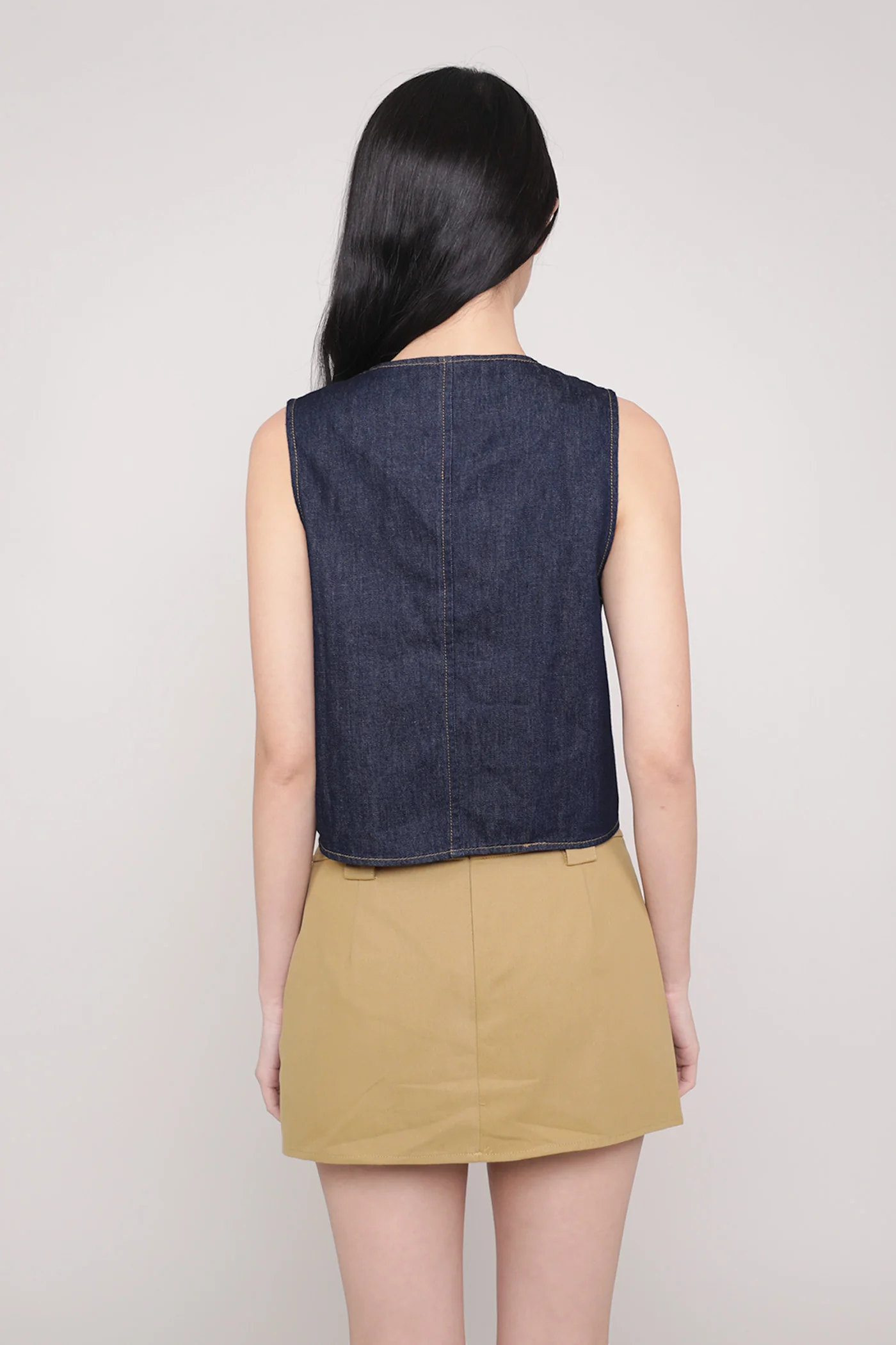 Reagan Denim Button Top - Image 15