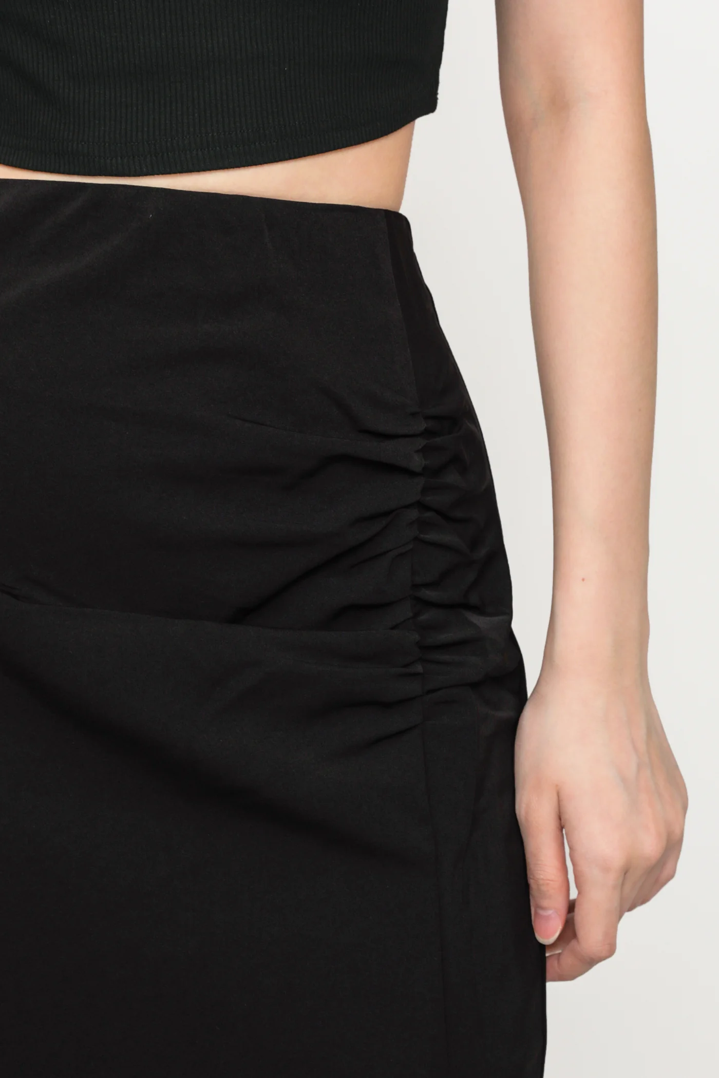 Regular Amina Ruched Side Maxi Skirt - Image 3