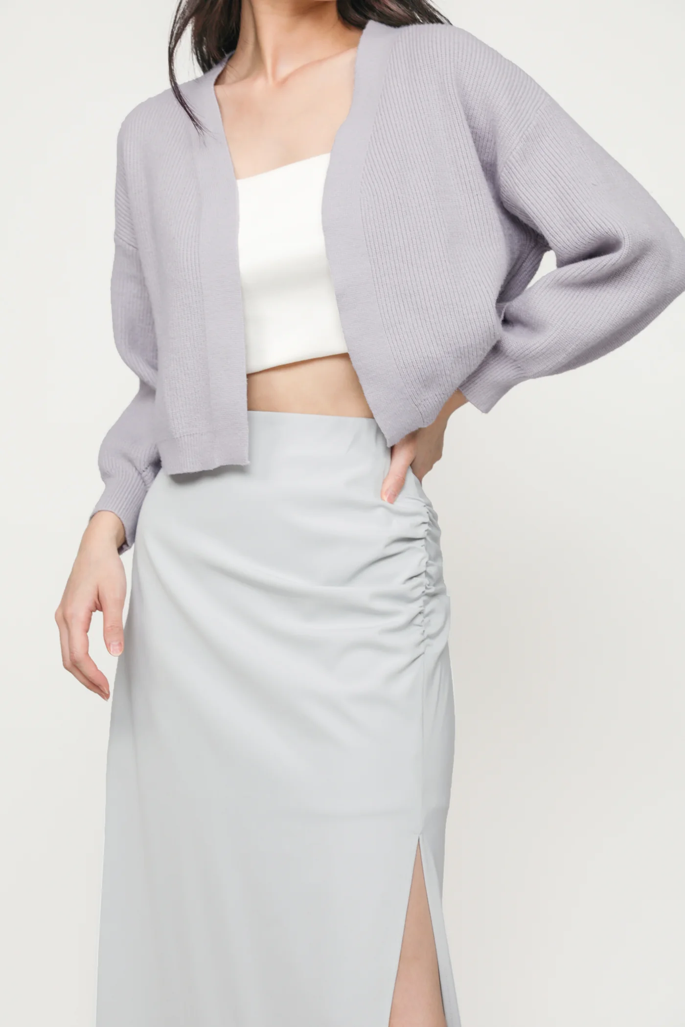 Regular Amina Ruched Side Maxi Skirt - Image 6