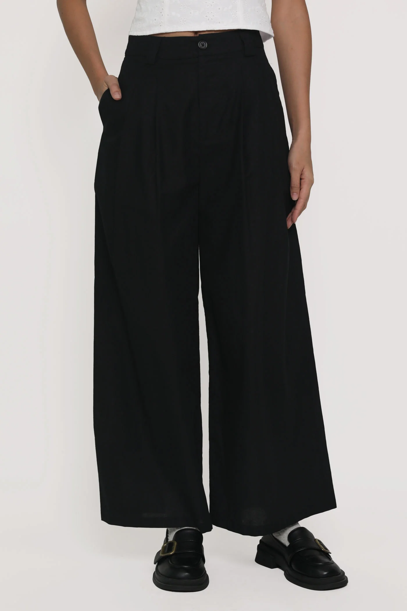 Regular Camila Wide Leg Linen Pants - Image 14