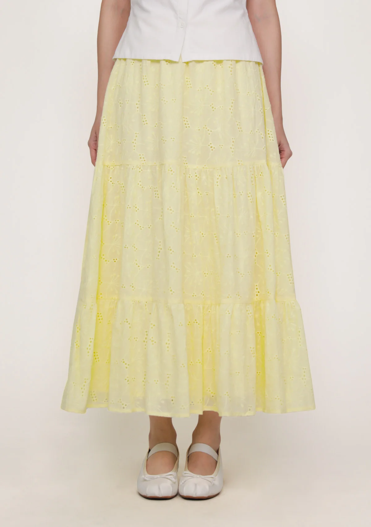 Regular Jardin Tiered Skirt (Eyelet) - Image 11