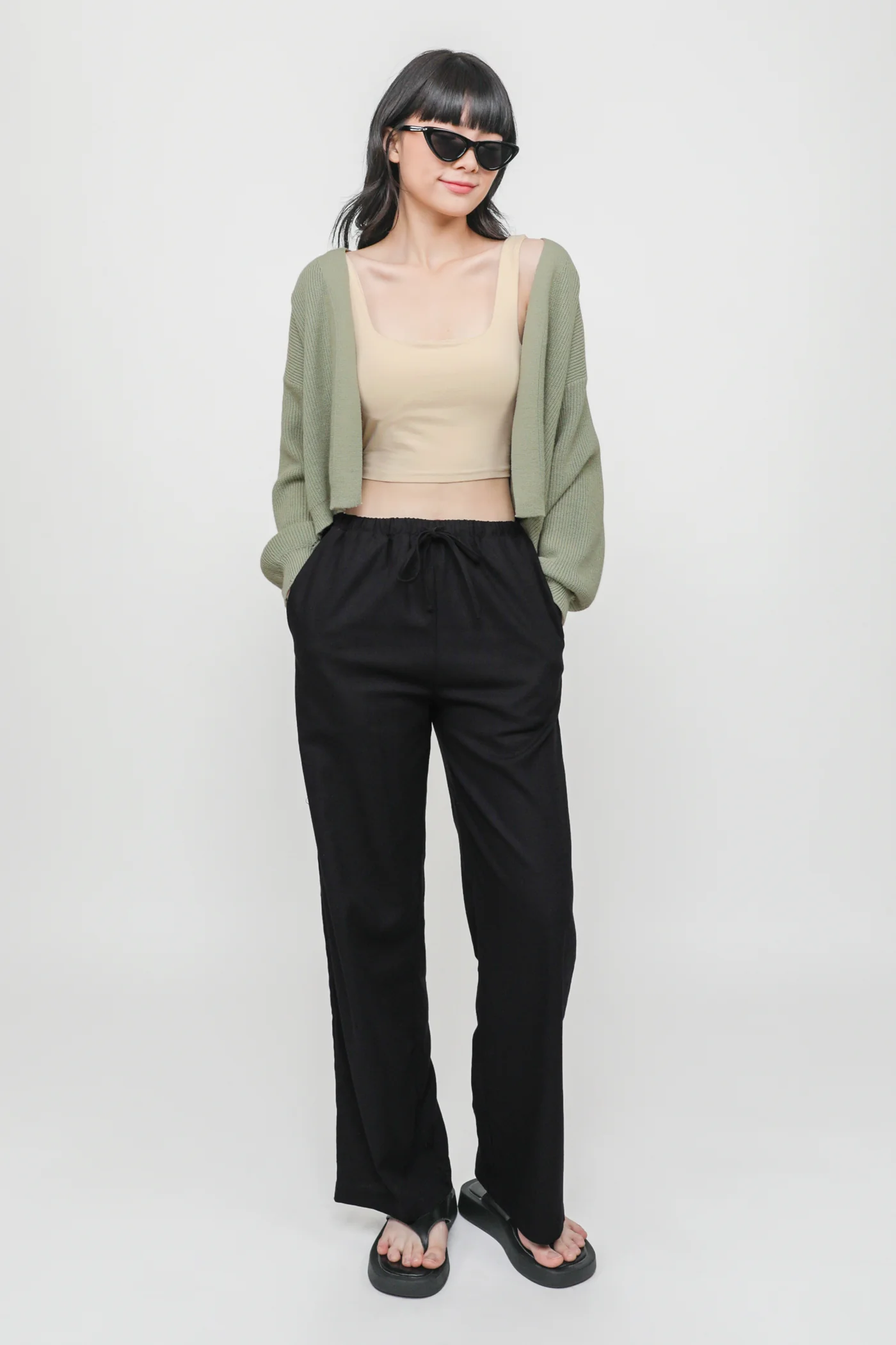 Regular Kierra Drawstring Linen Pants - Image 10