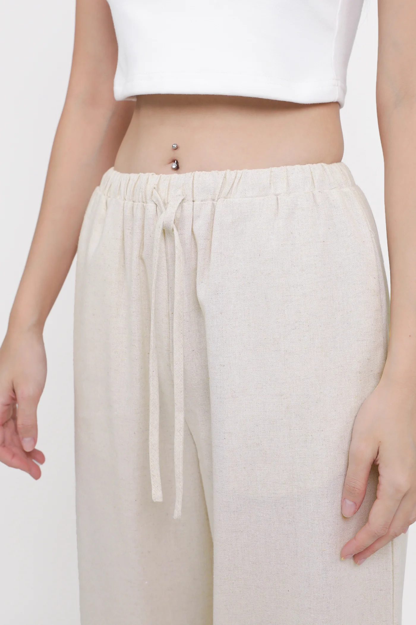 Regular Kierra Drawstring Linen Pants - Image 15