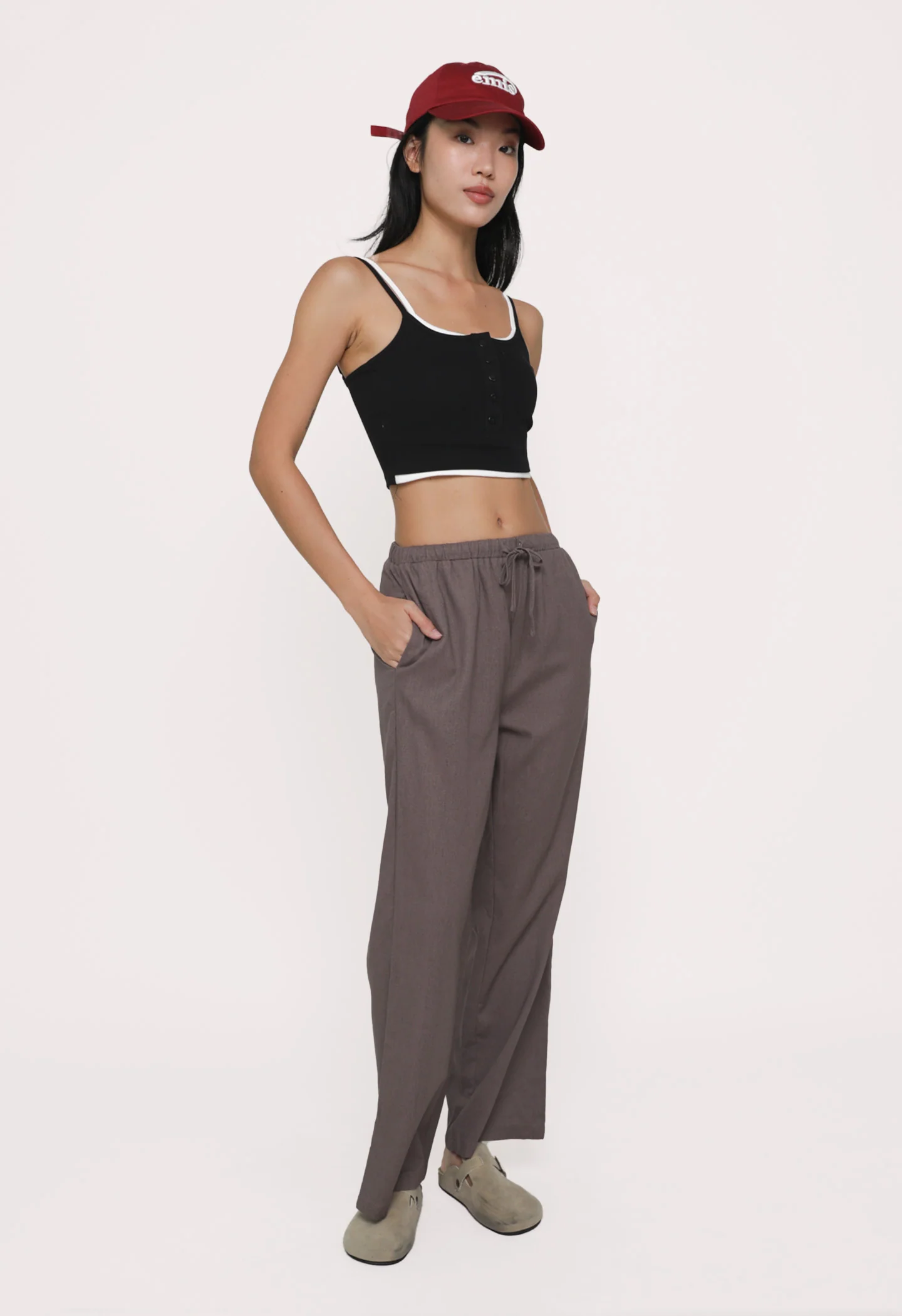Regular Kierra Drawstring Linen Pants - Image 8