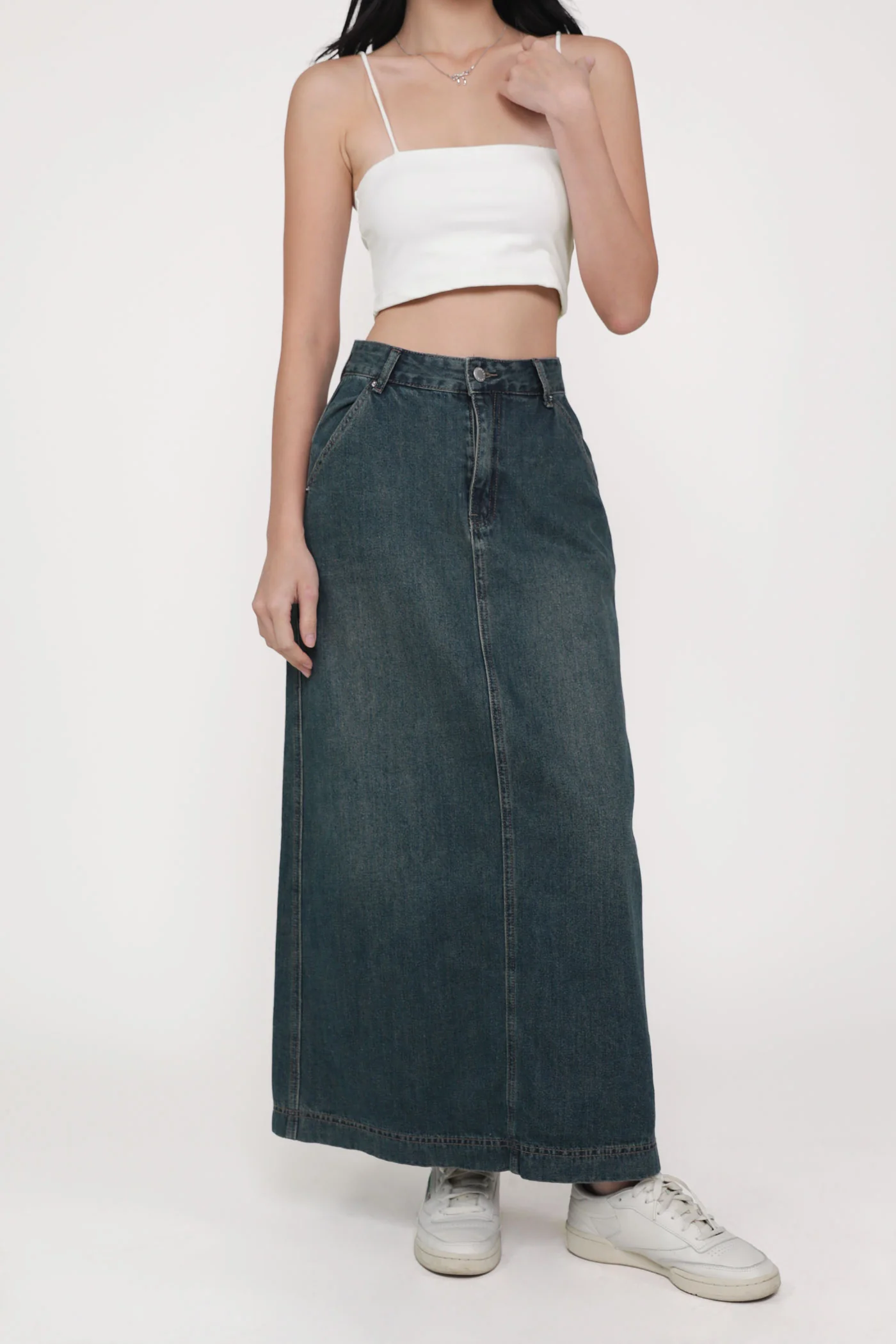 Regular Thea Denim Flare Skirt - Image 10