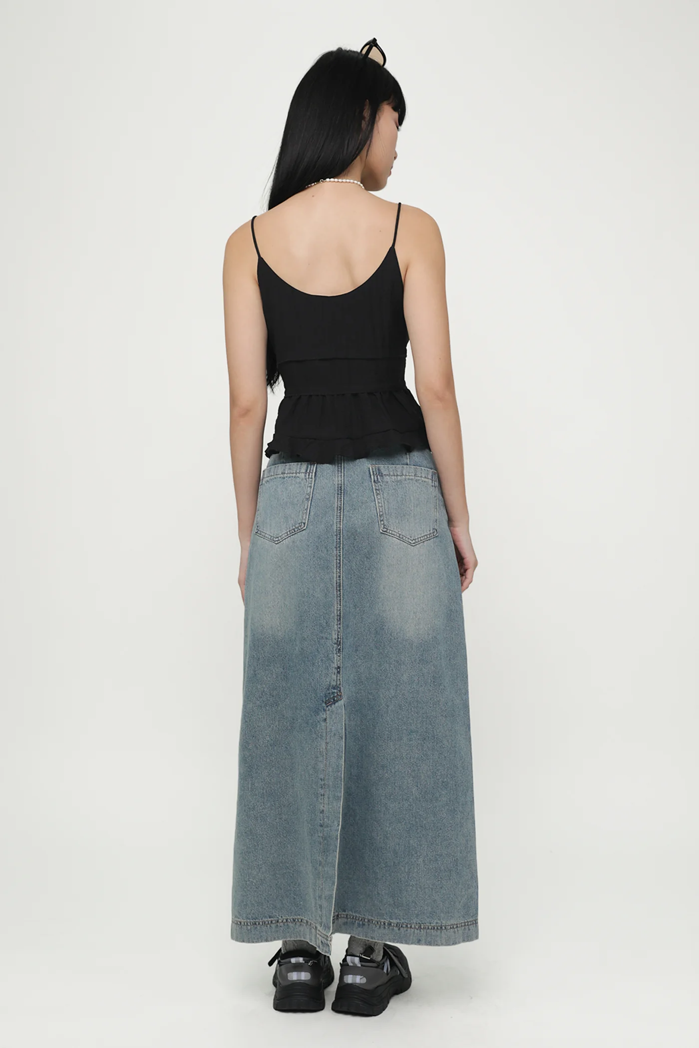 Regular Thea Denim Flare Skirt - Image 14