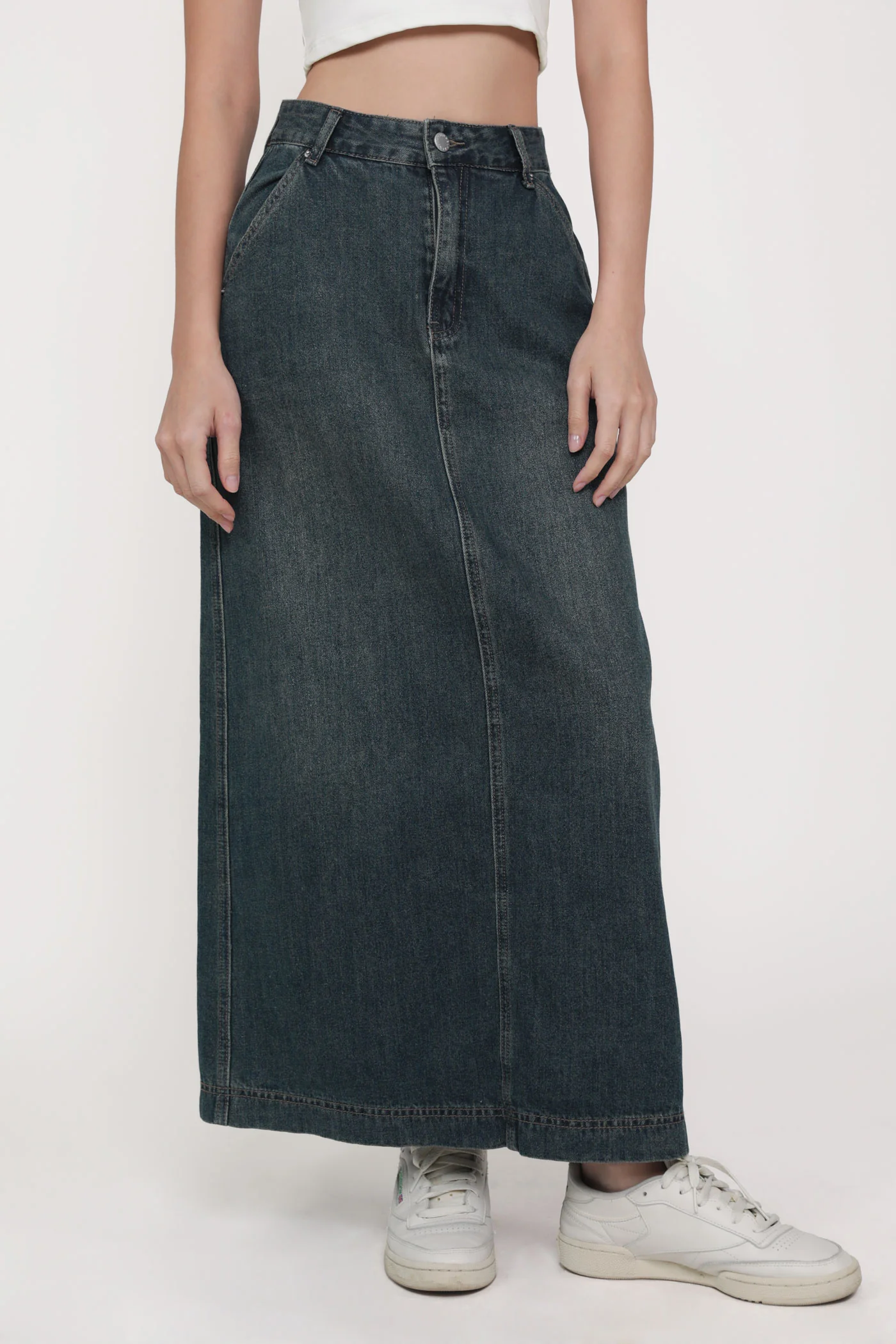 Regular Thea Denim Flare Skirt - Image 4