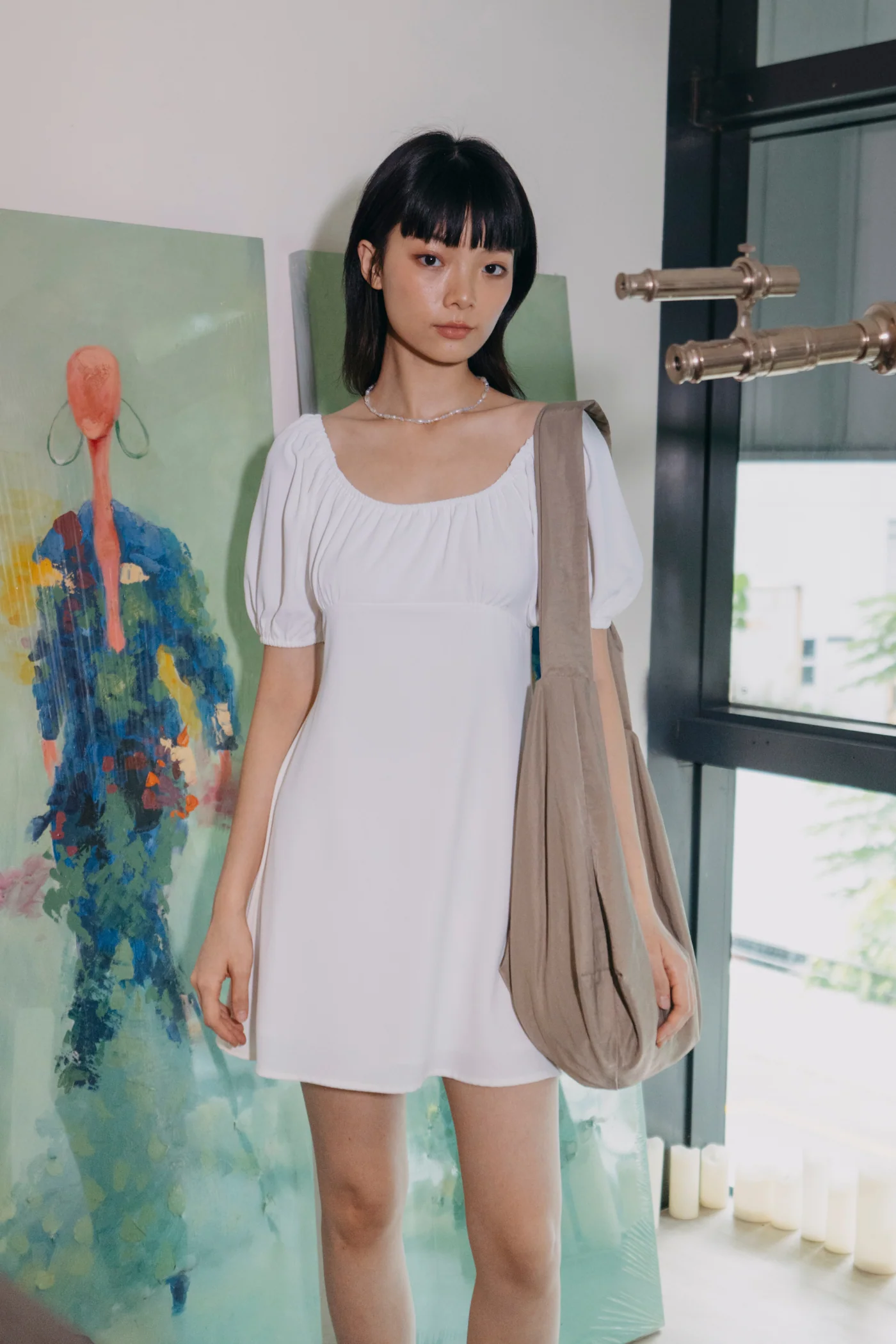 Rei Puffy Sleeve Dress - Image 3