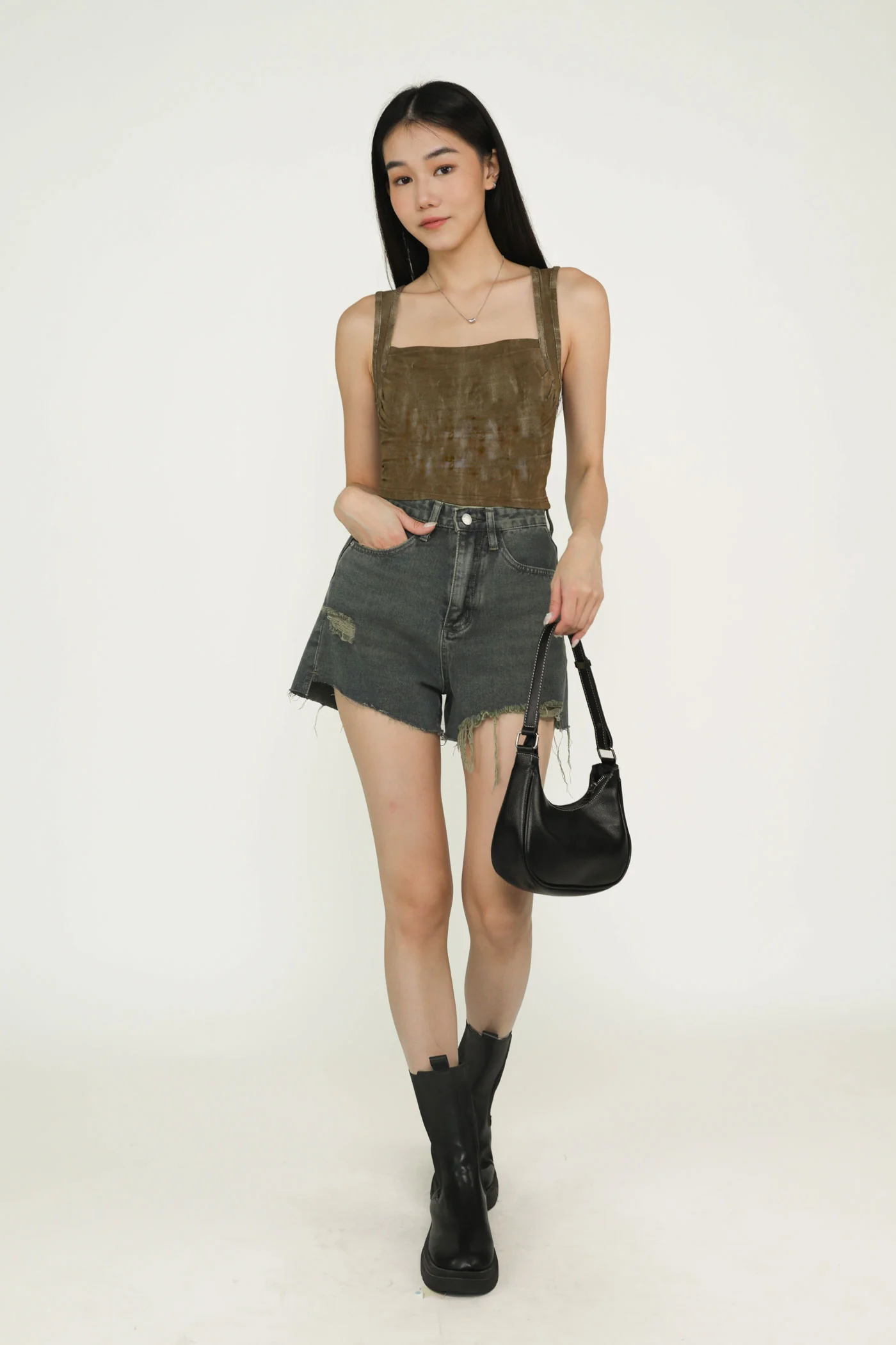 Reiko Ruched Basic Top - Image 2