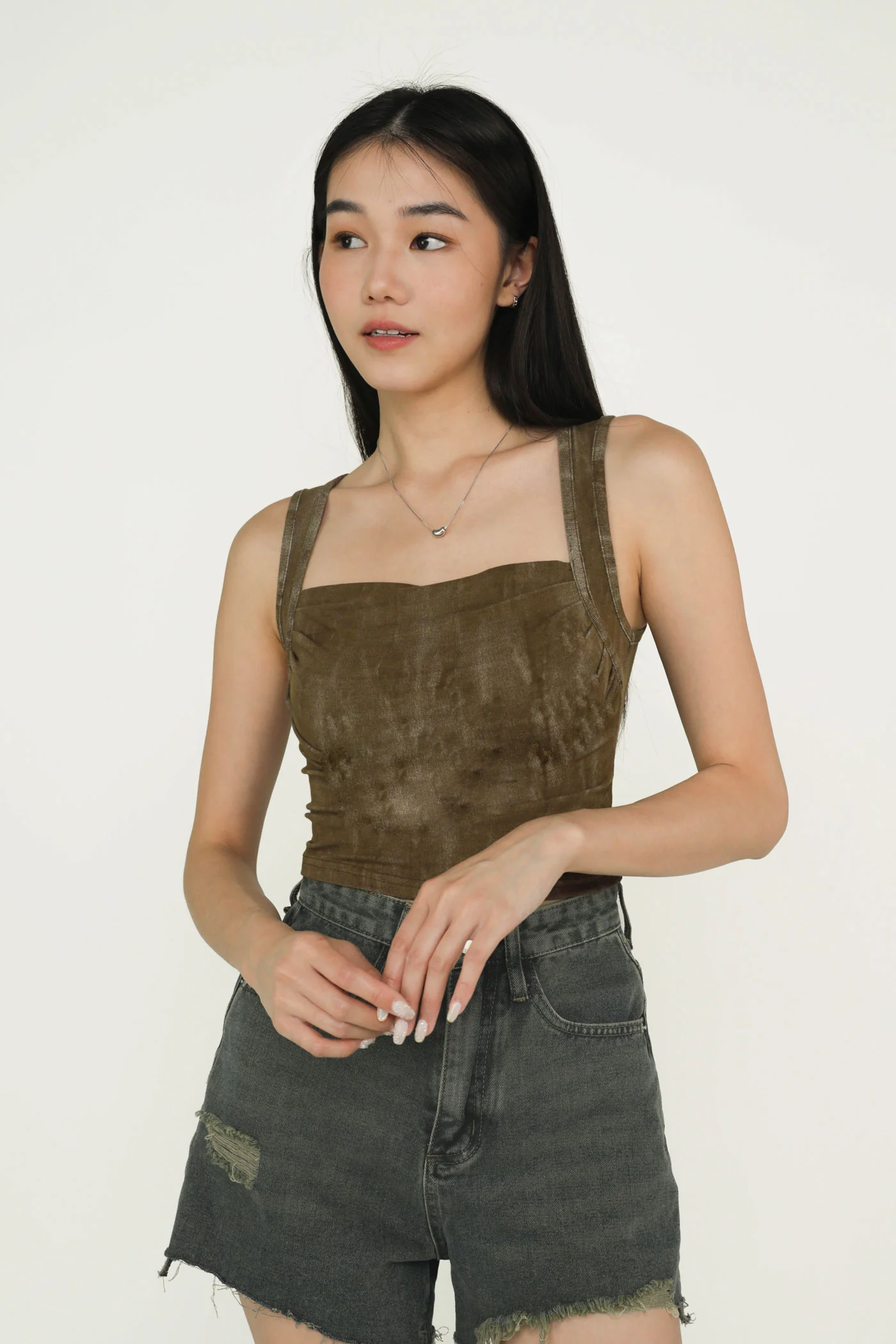 Reiko Ruched Basic Top - Image 4