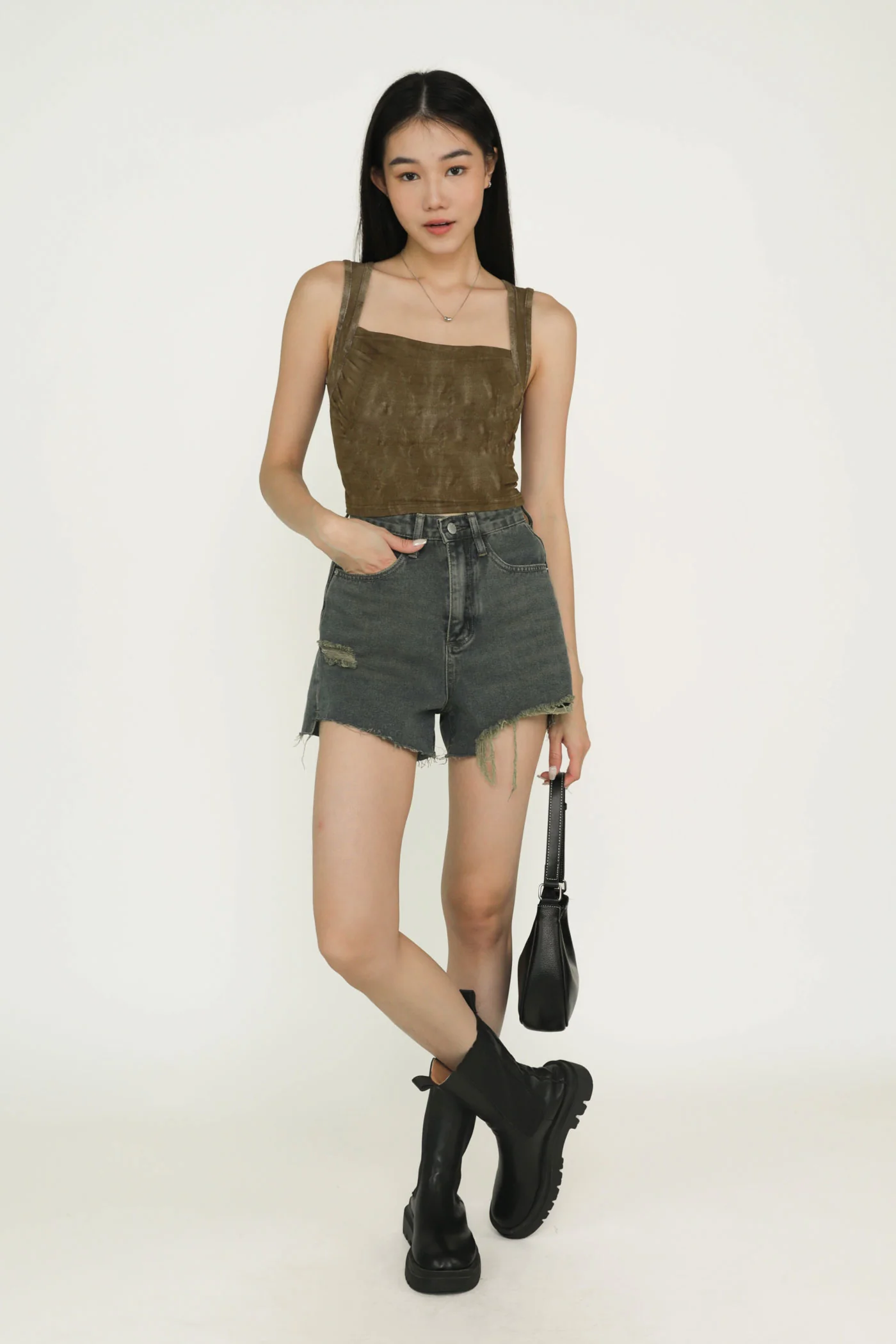 Reiko Ruched Basic Top - Image 6
