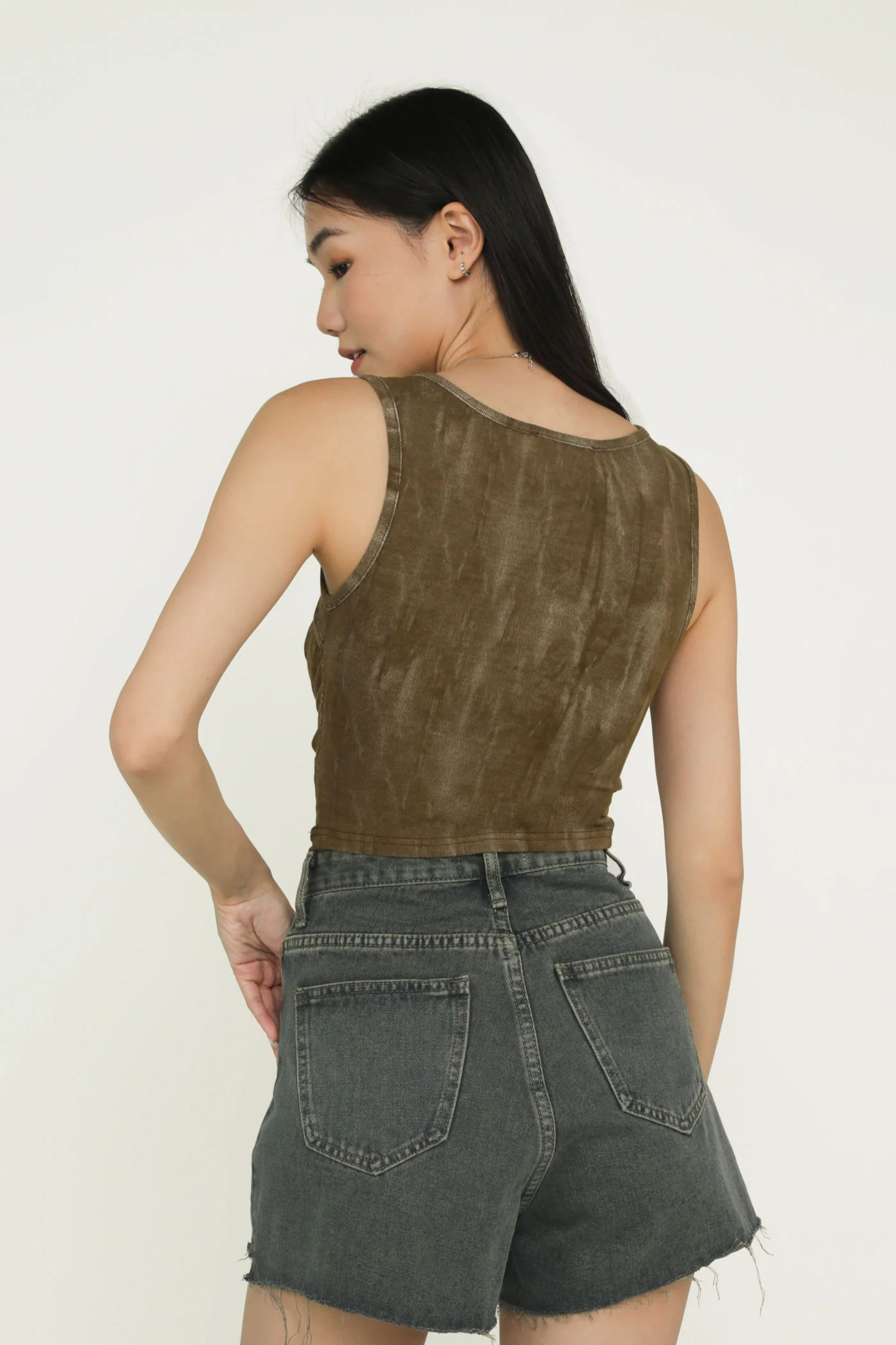 Reiko Ruched Basic Top - Image 7