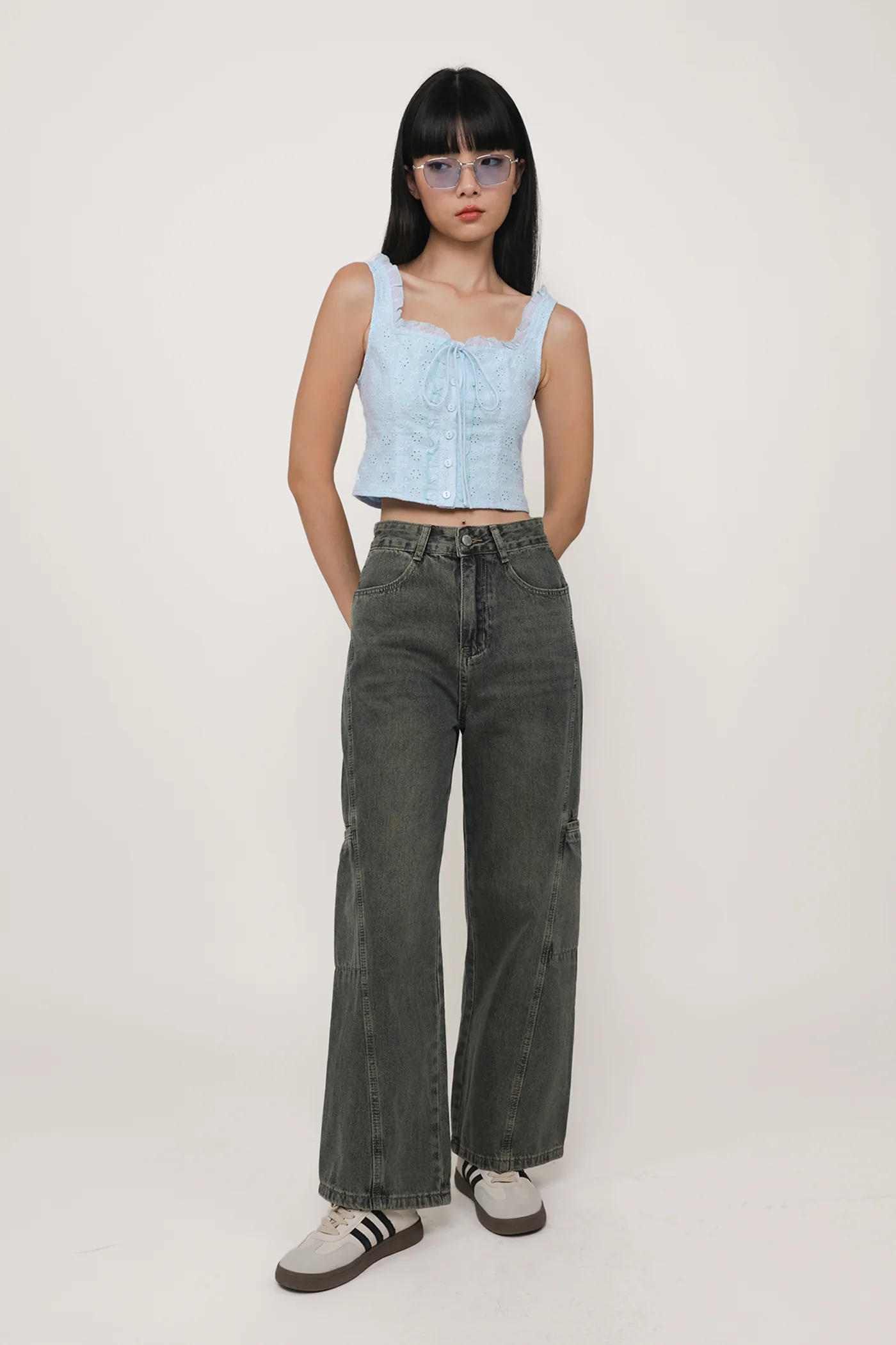 Relia Eyelet Ruffles Top - Image 20