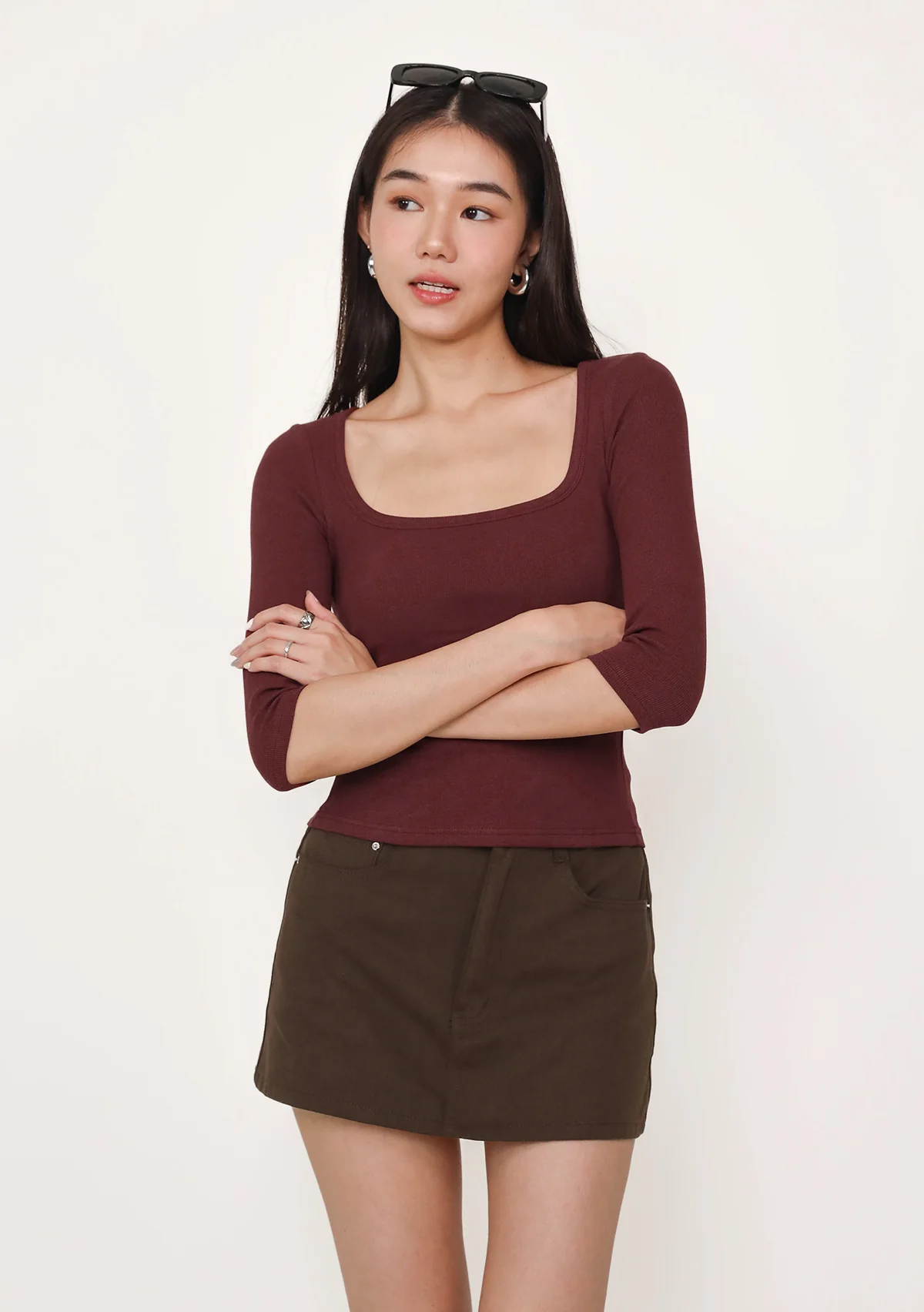 Renee Long Sleeve Padded Top - Image 6