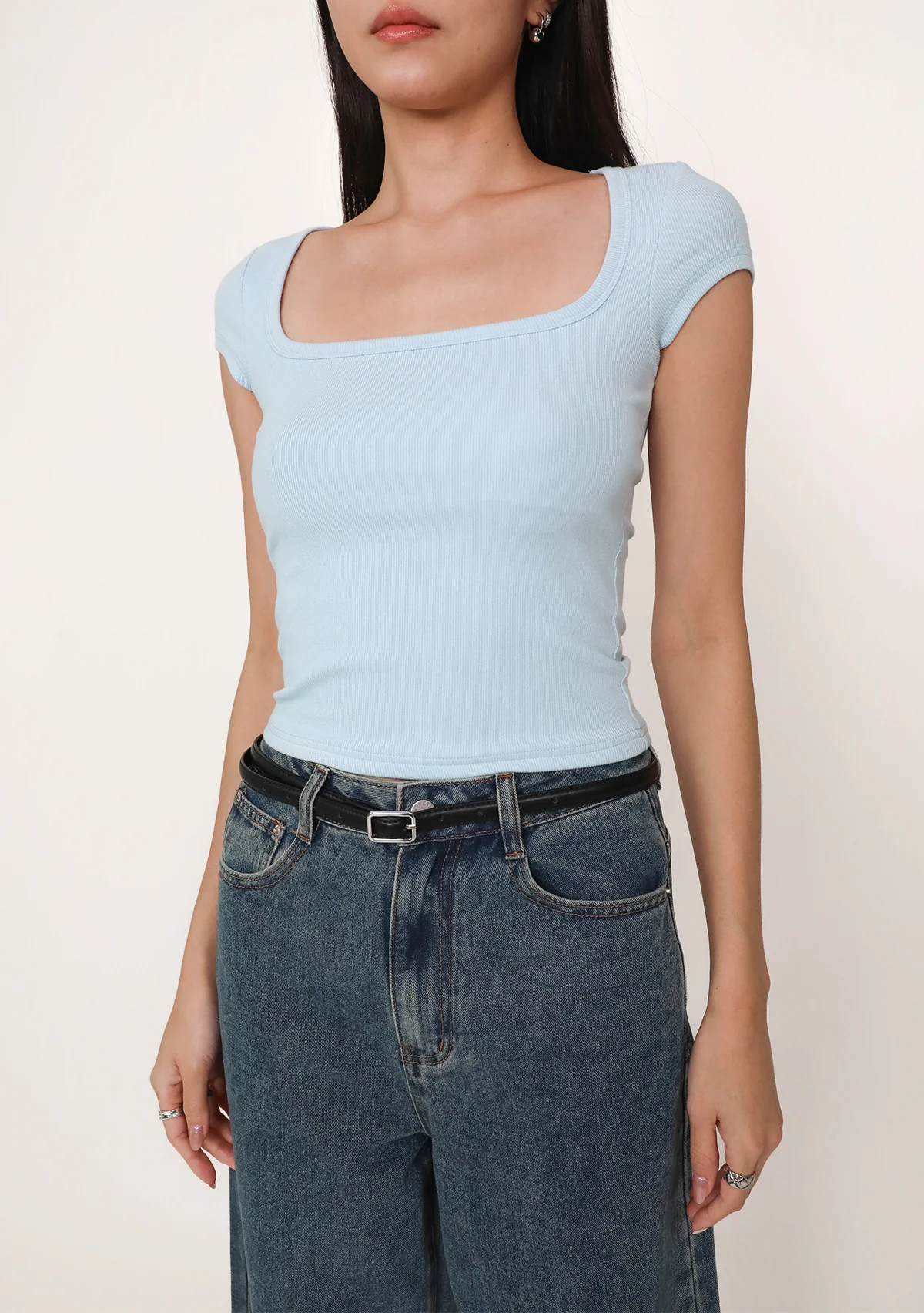 Renee Short Sleeve Padded Top - Image 32