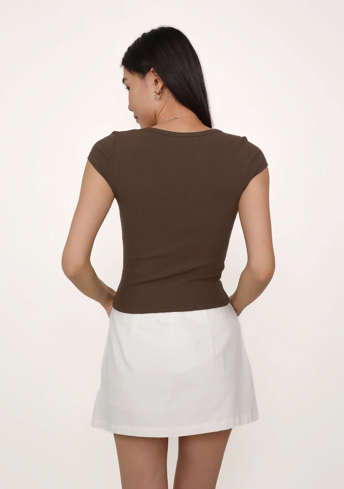 Renee Short Sleeve Padded Top - Image 37