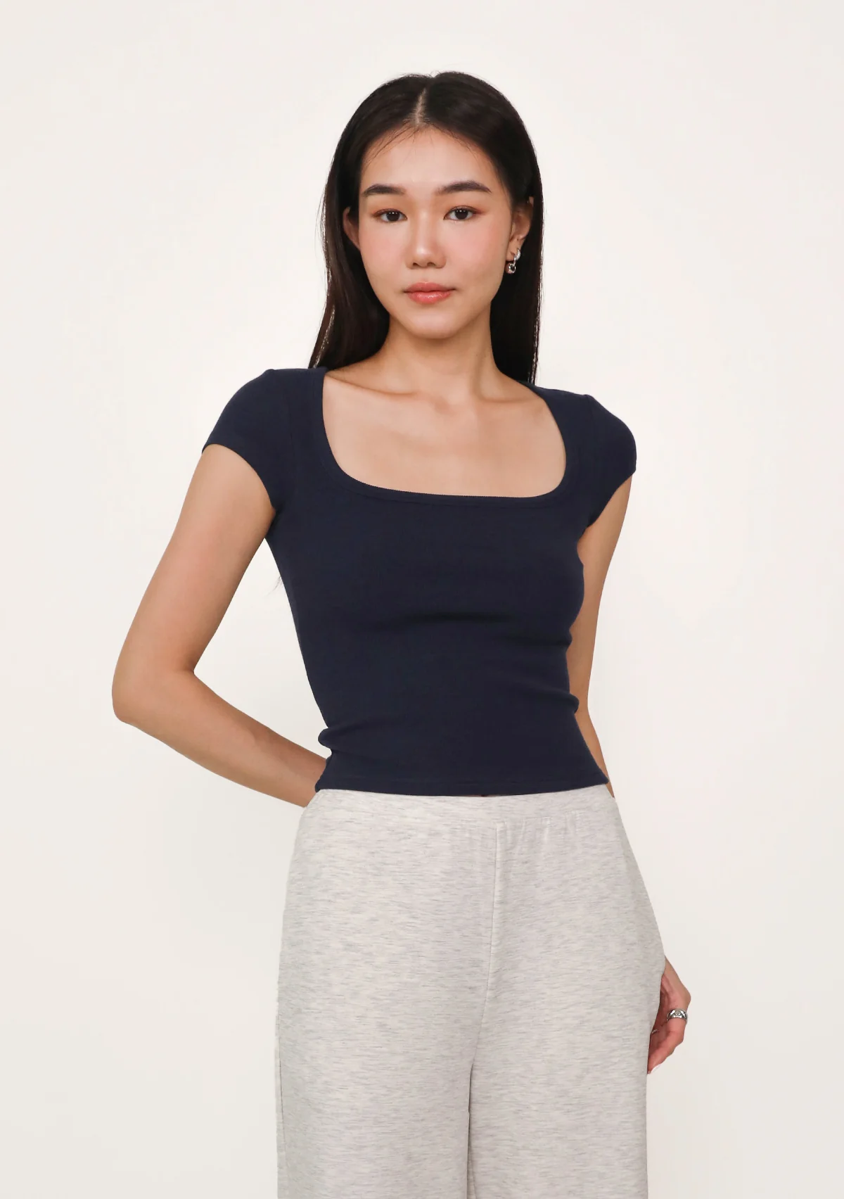 Renee Short Sleeve Padded Top - Image 38
