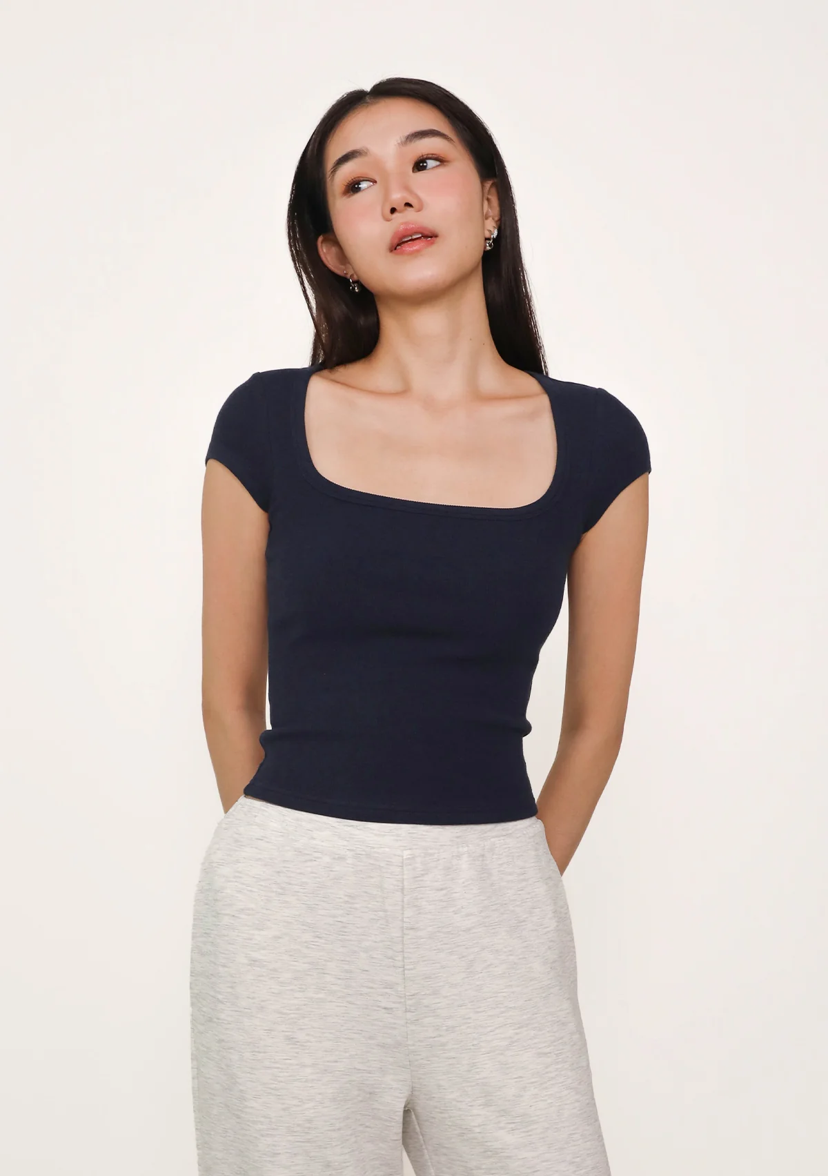 Renee Short Sleeve Padded Top - Image 39