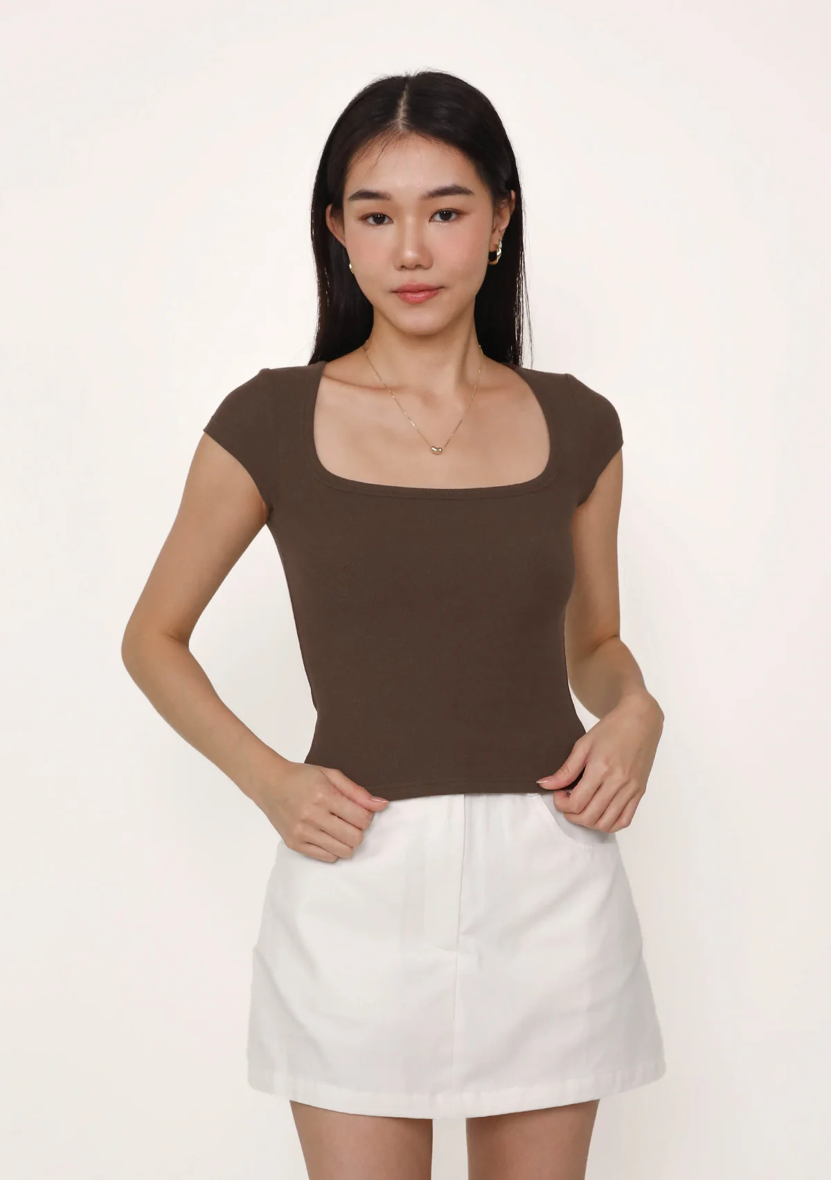 Renee Short Sleeve Padded Top - Image 7