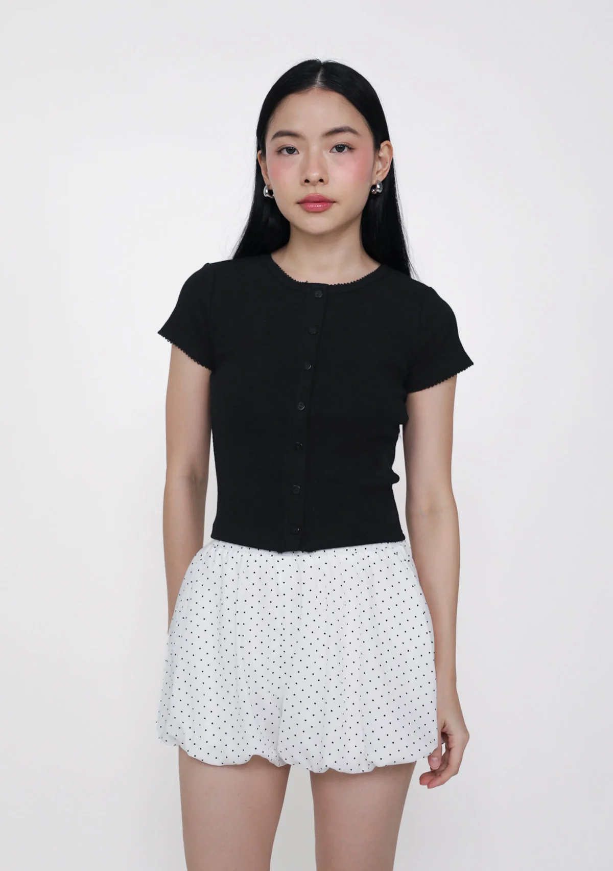 Mito Ribbed Button Top - Image 11