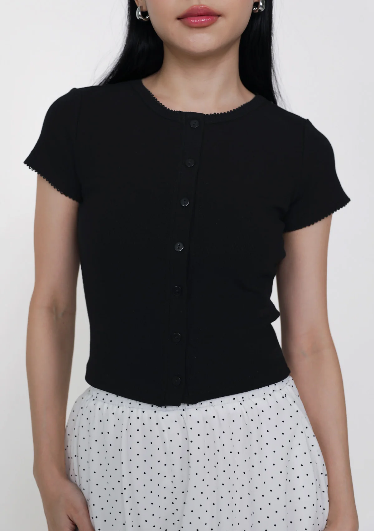 Mito Ribbed Button Top - Image 12