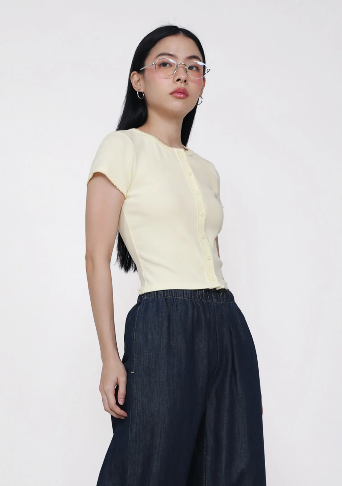 Mito Ribbed Button Top - Image 15