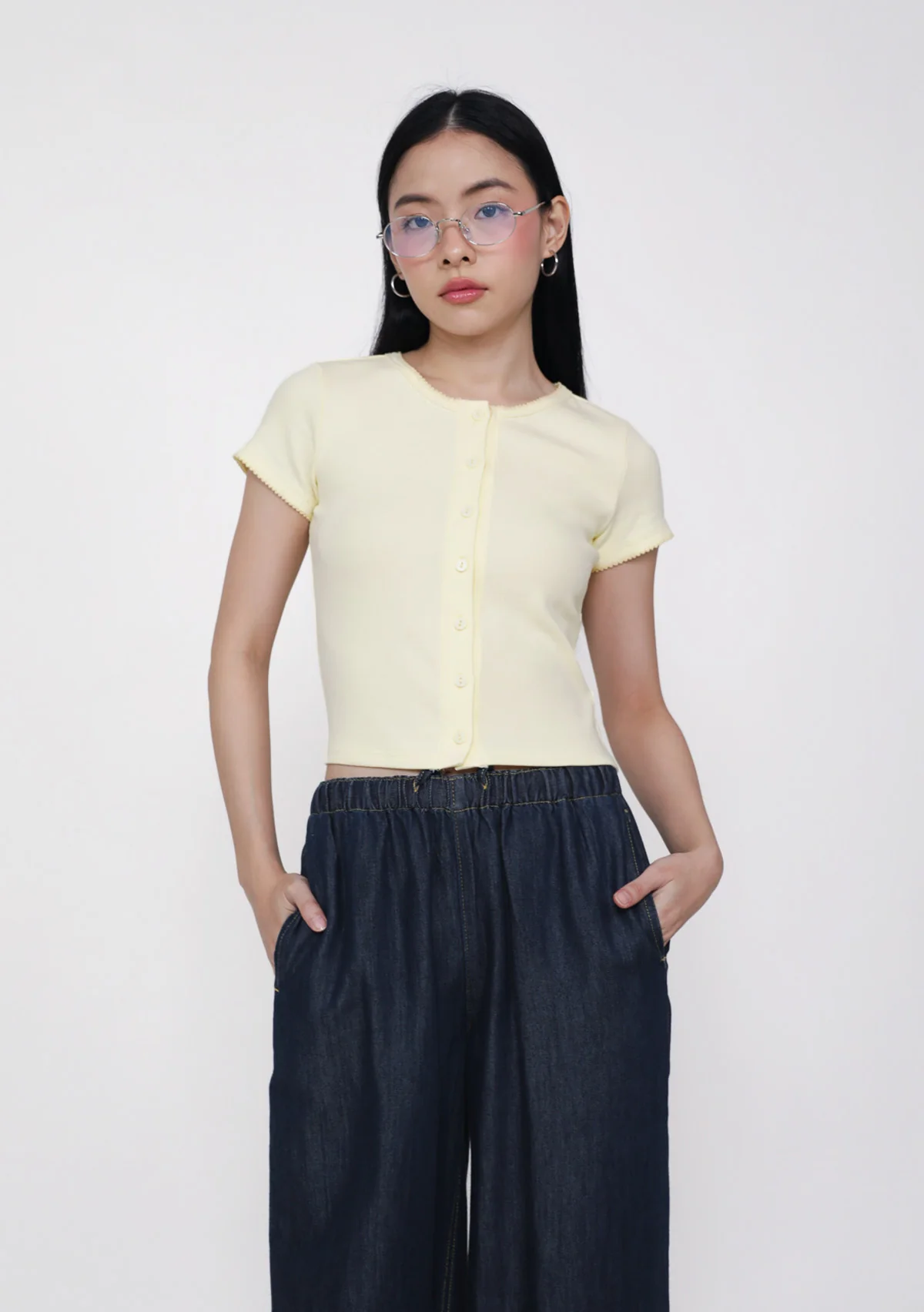 Mito Ribbed Button Top - Image 18