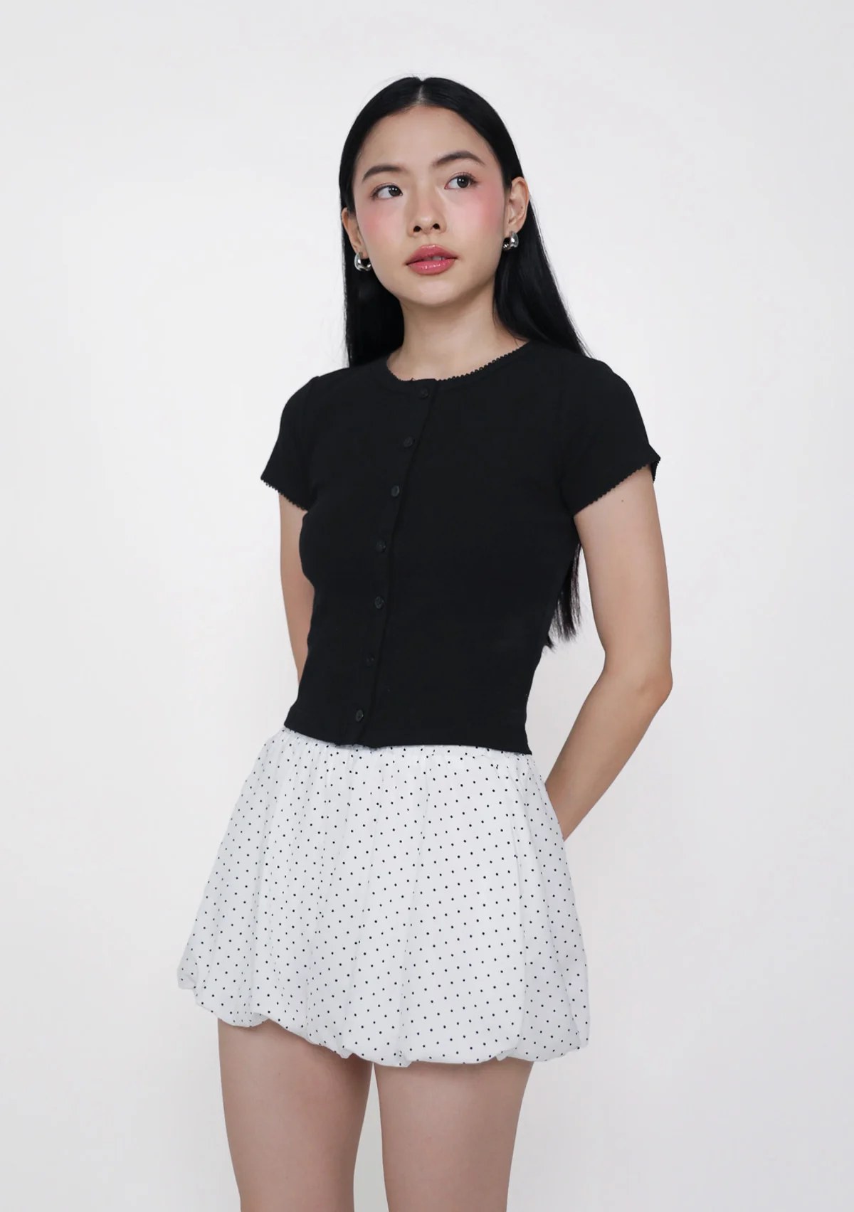 Mito Ribbed Button Top - Image 2