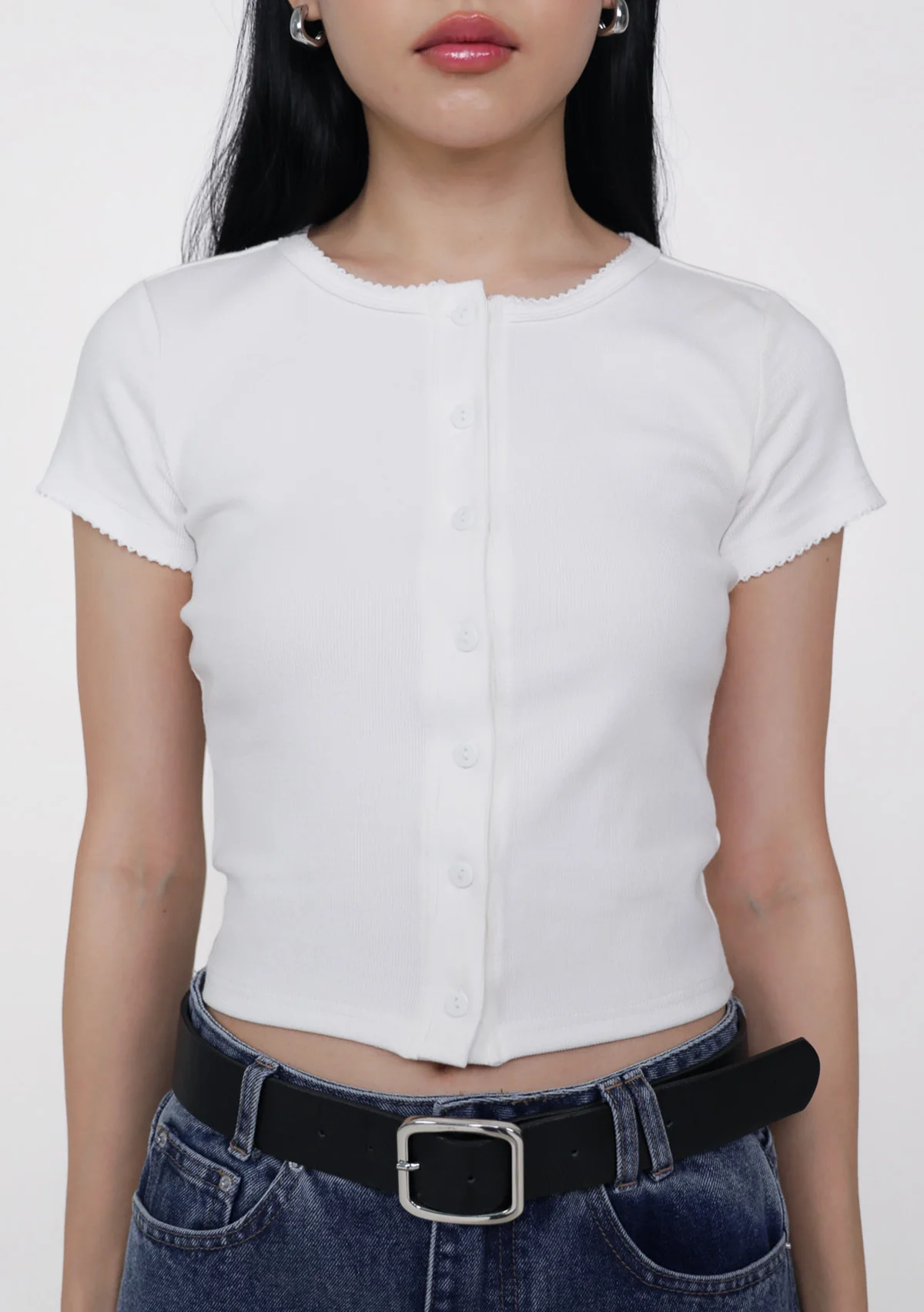 Mito Ribbed Button Top - Image 21