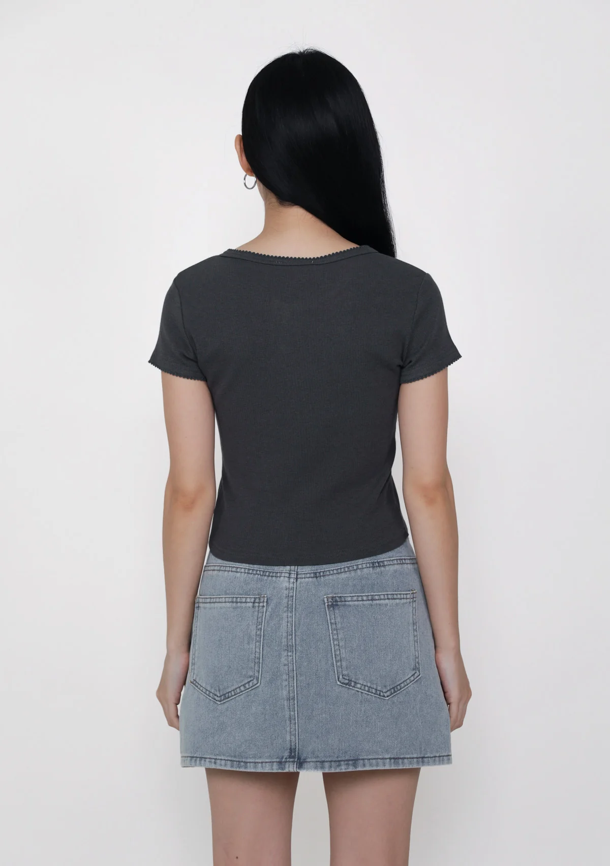 Mito Ribbed Button Top - Image 24