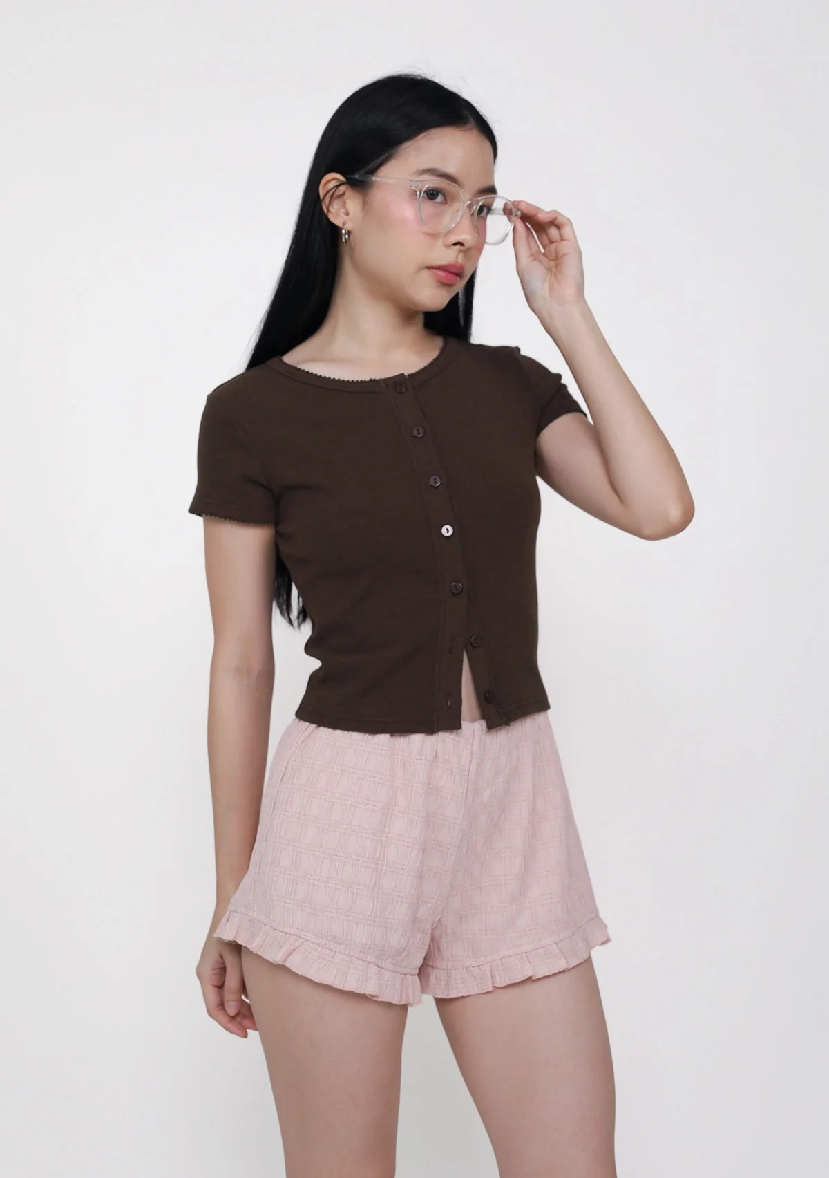 Mito Ribbed Button Top - Image 25