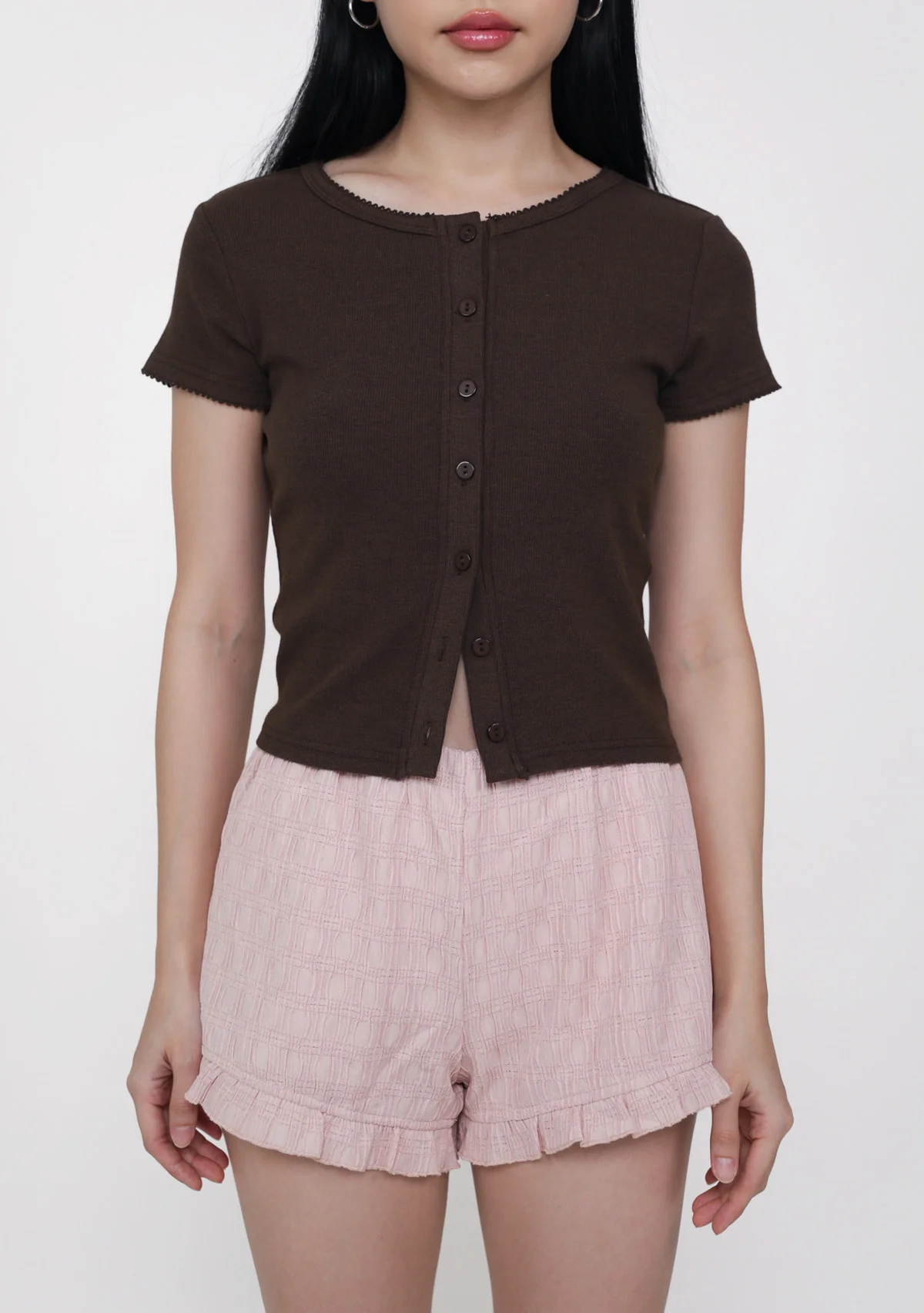 Mito Ribbed Button Top - Image 26