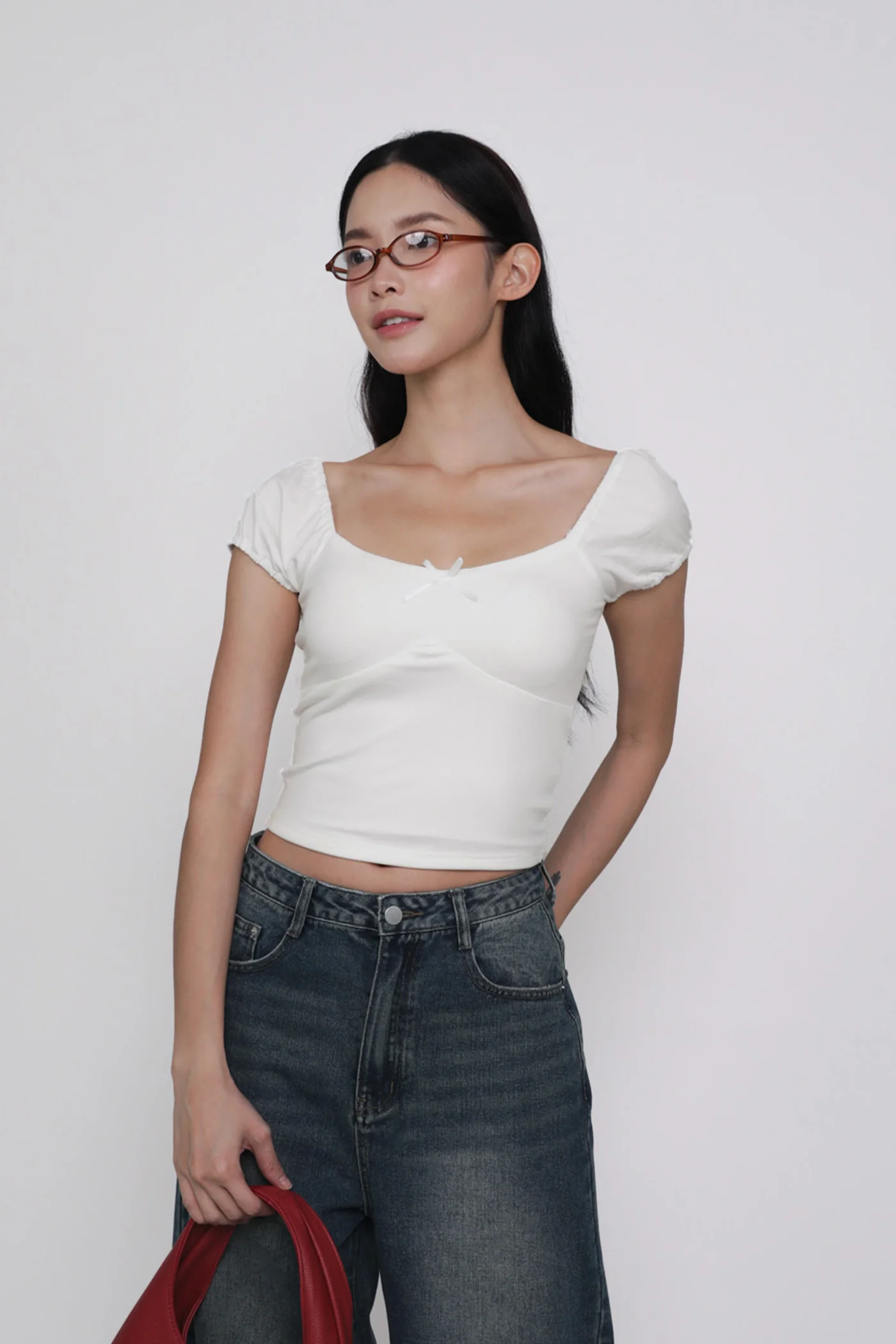 Alanis Ribbon Sleeve Padded Top - Image 23