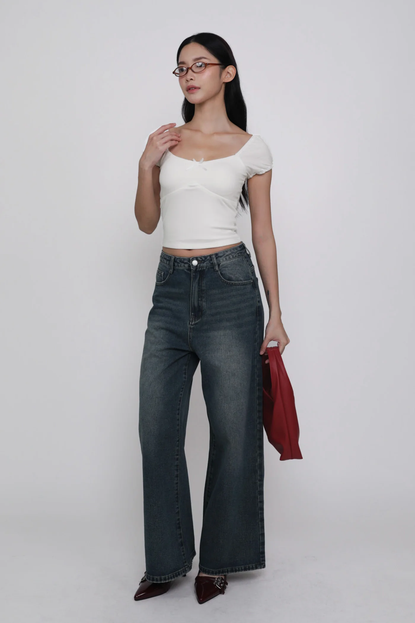 Alanis Ribbon Sleeve Padded Top - Image 25