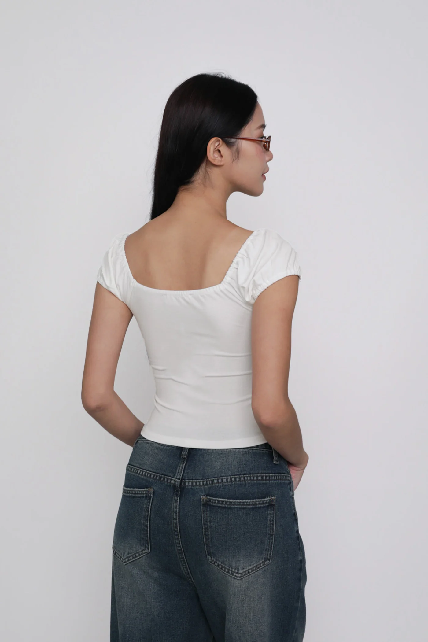 Alanis Ribbon Sleeve Padded Top - Image 26