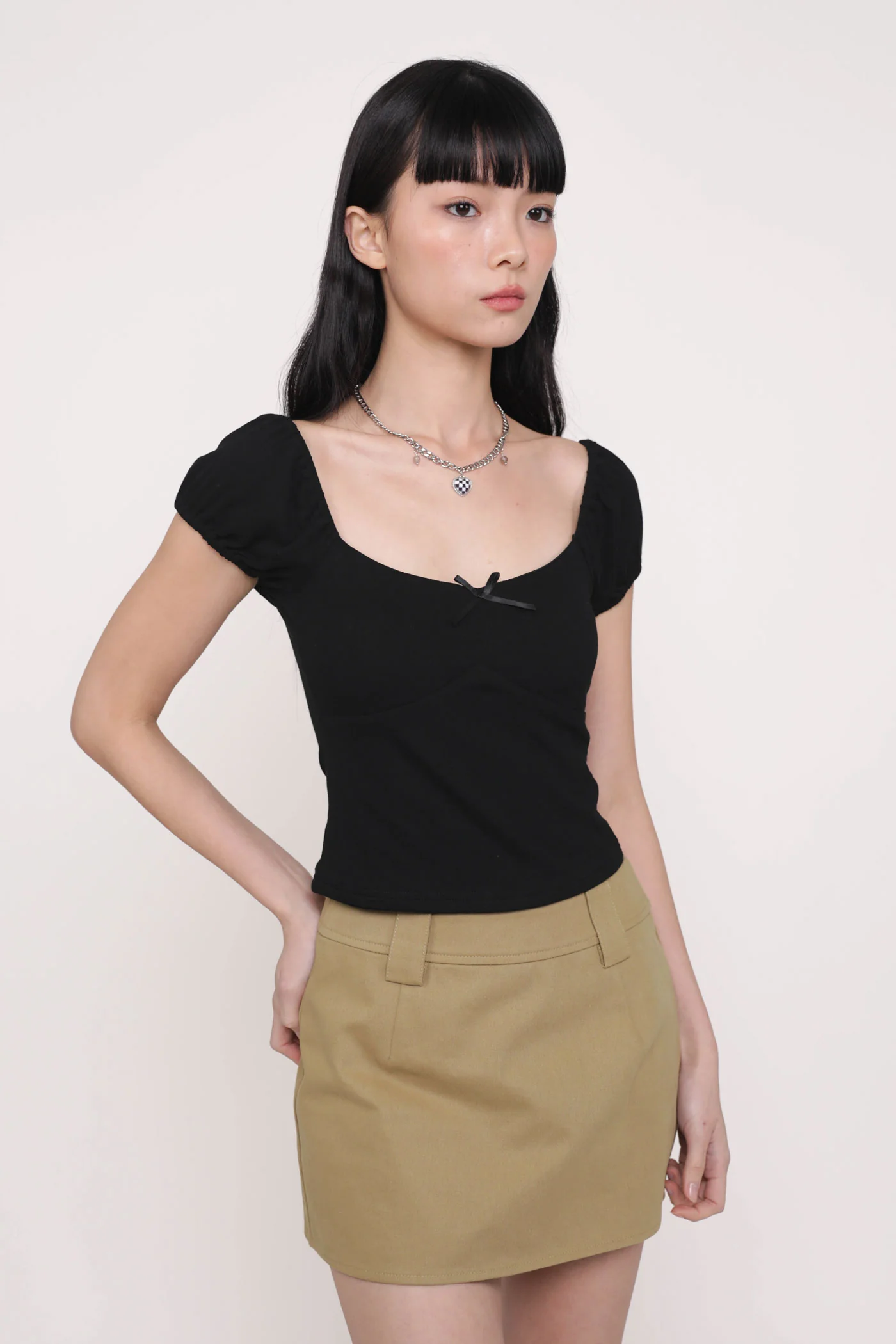 Alanis Ribbon Sleeve Padded Top - Image 3