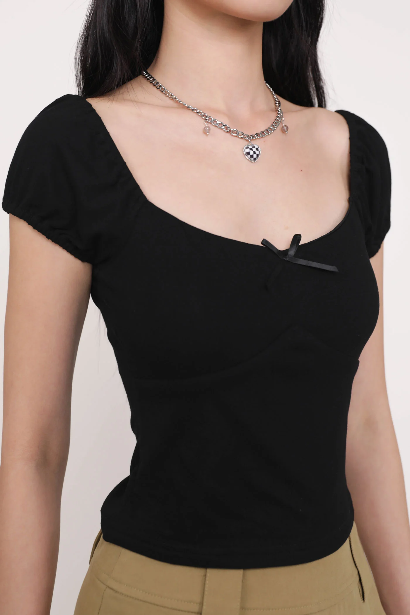 Alanis Ribbon Sleeve Padded Top - Image 4