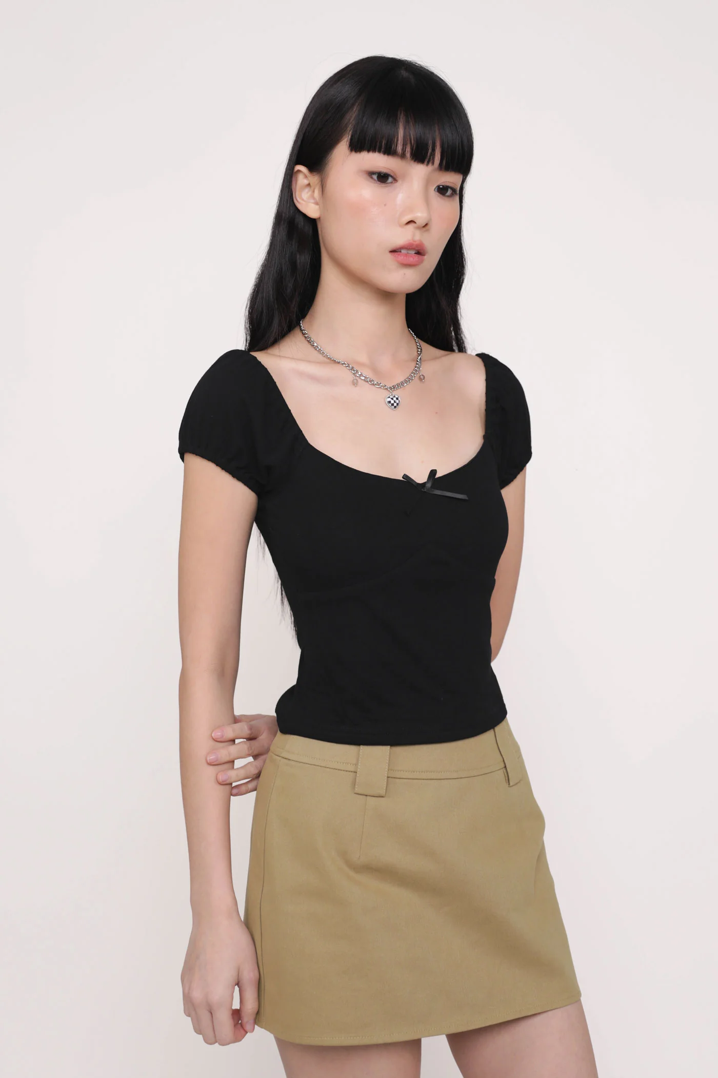 Alanis Ribbon Sleeve Padded Top - Image 5