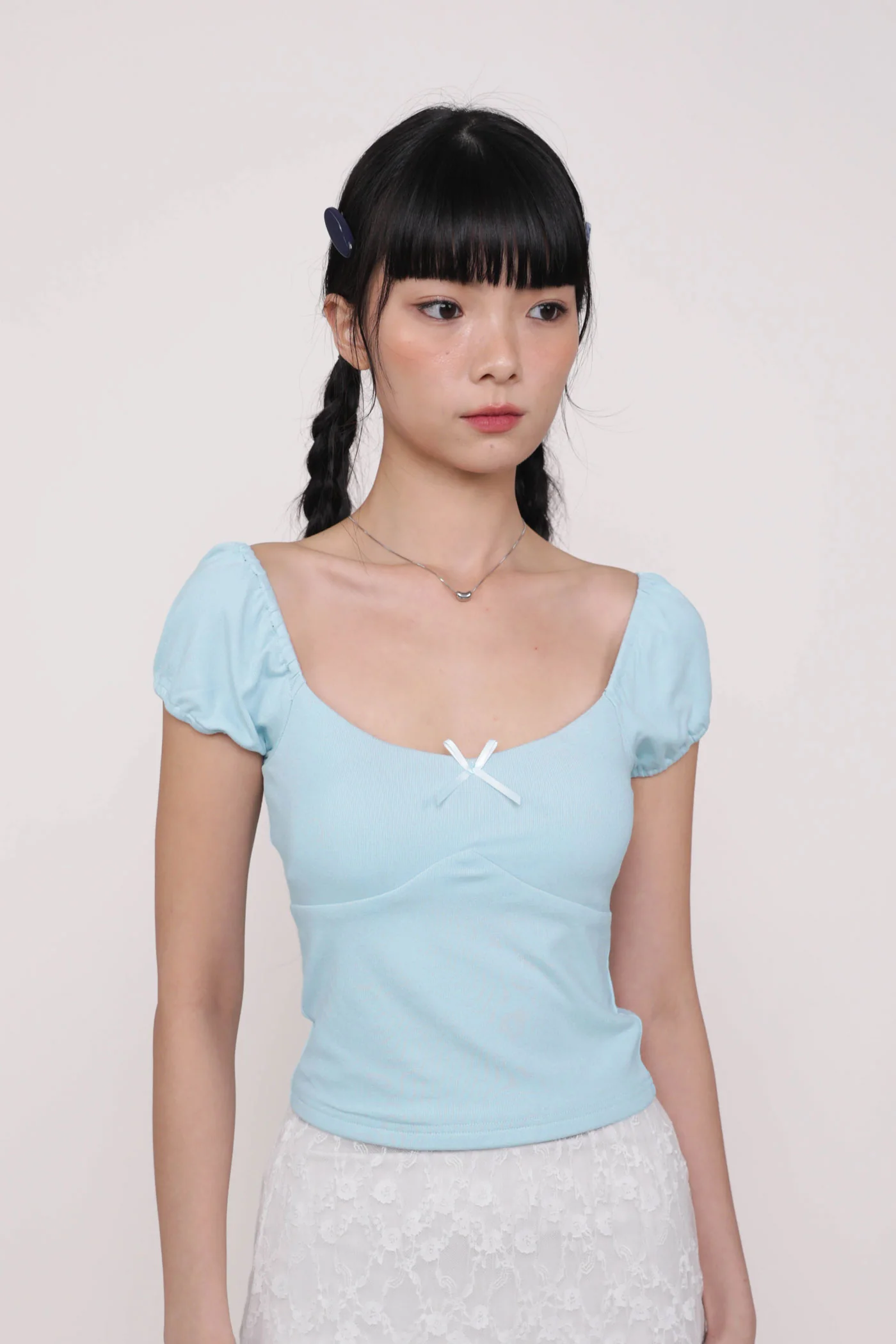 Alanis Ribbon Sleeve Padded Top - Image 8