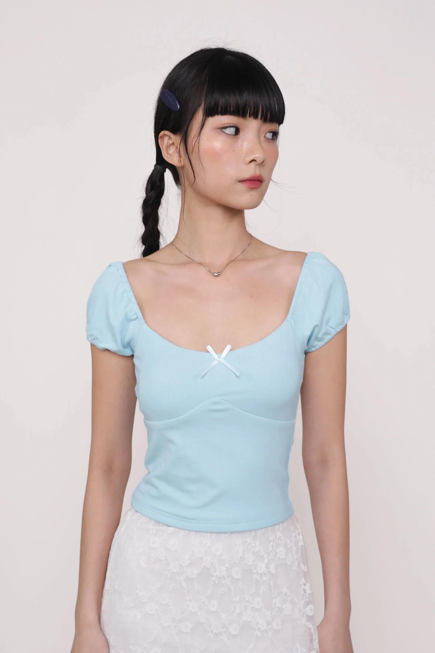 Alanis Ribbon Sleeve Padded Top - Image 9