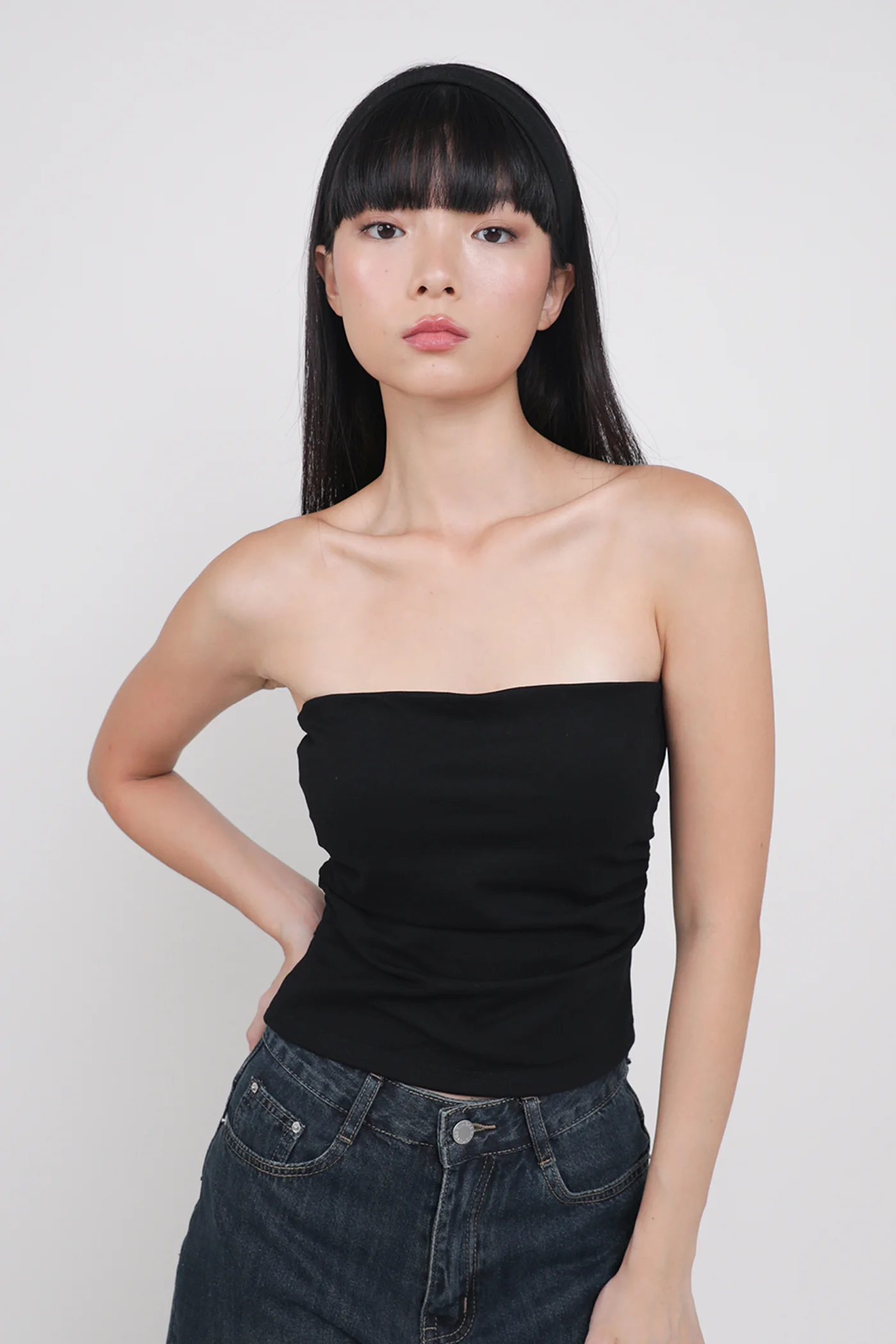 Rica Ruched Padded Tube Top - Image 3