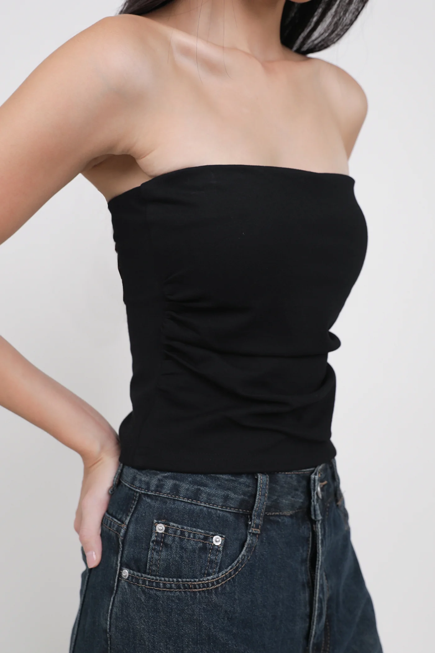 Rica Ruched Padded Tube Top - Image 4