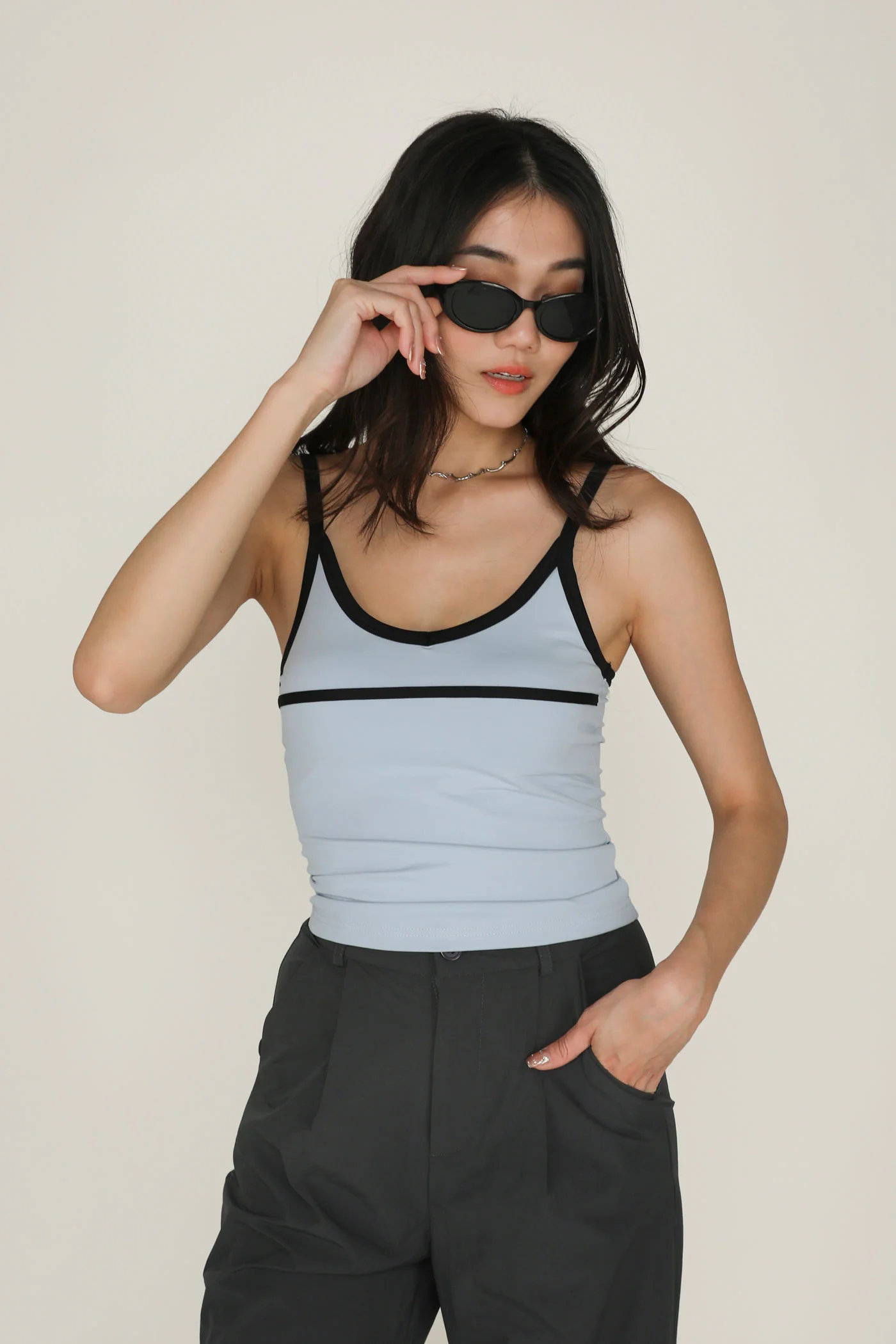 Robyn Contrast Padded Top - Image 4