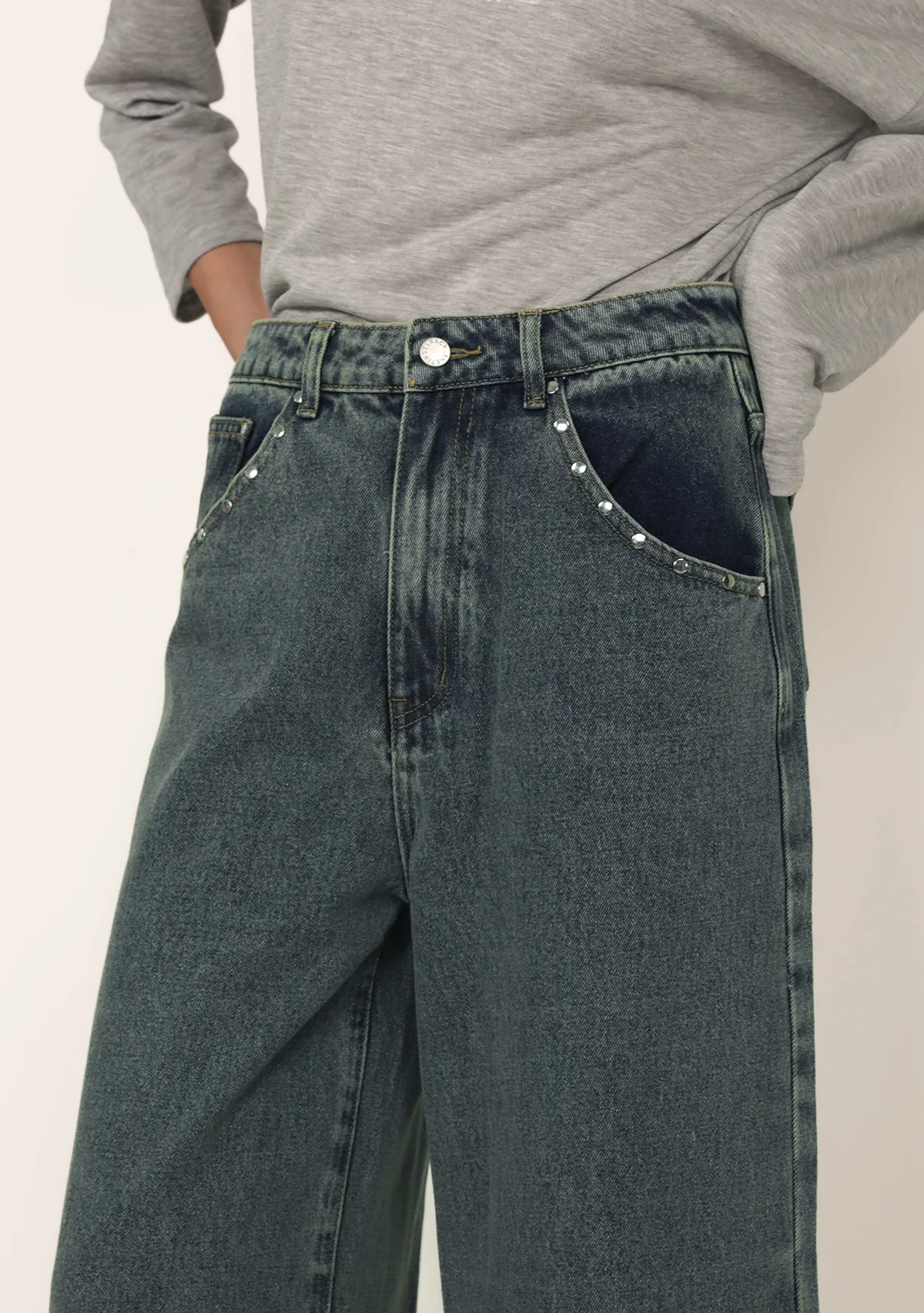 Rogue Studded Denim Jeans - Image 10