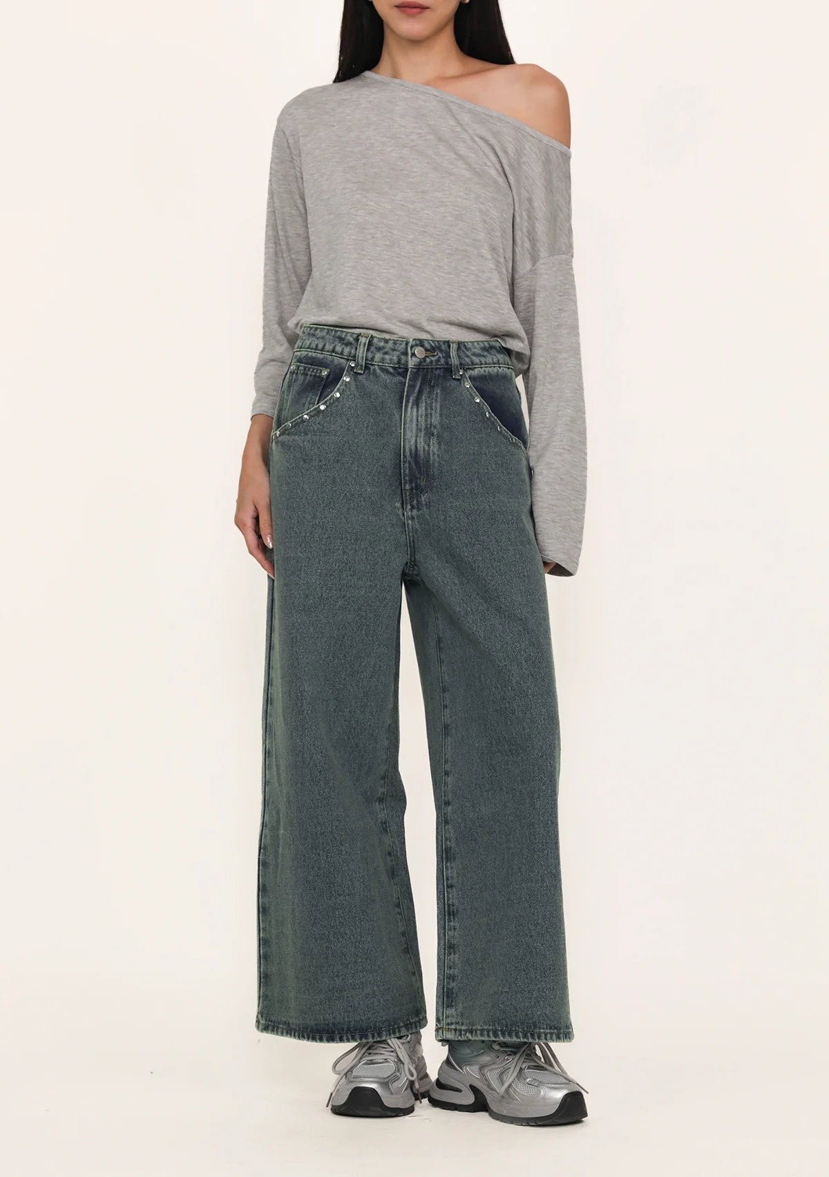 Rogue Studded Denim Jeans - Image 8